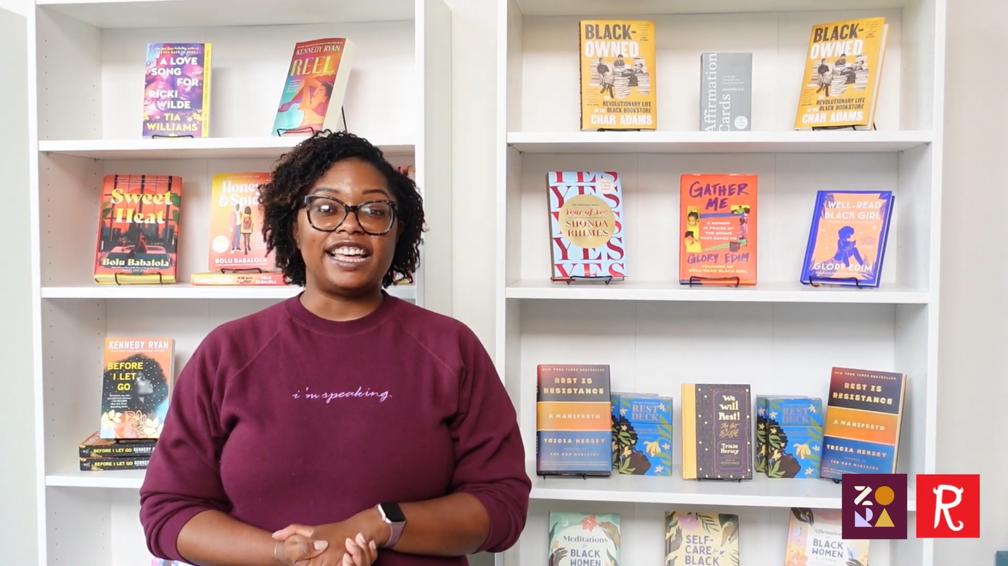 Picture of author and journalist, L'Oreal Thompson Payton, founder of Zora's Place, a Black feminist bookstore in Evanston, Illinois