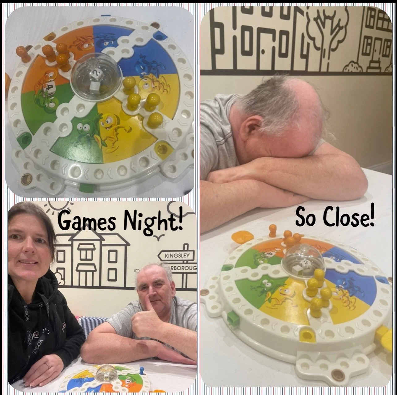 Games night, about time staff won 😃&hellip; so close! Cuppa brought the smiles back!