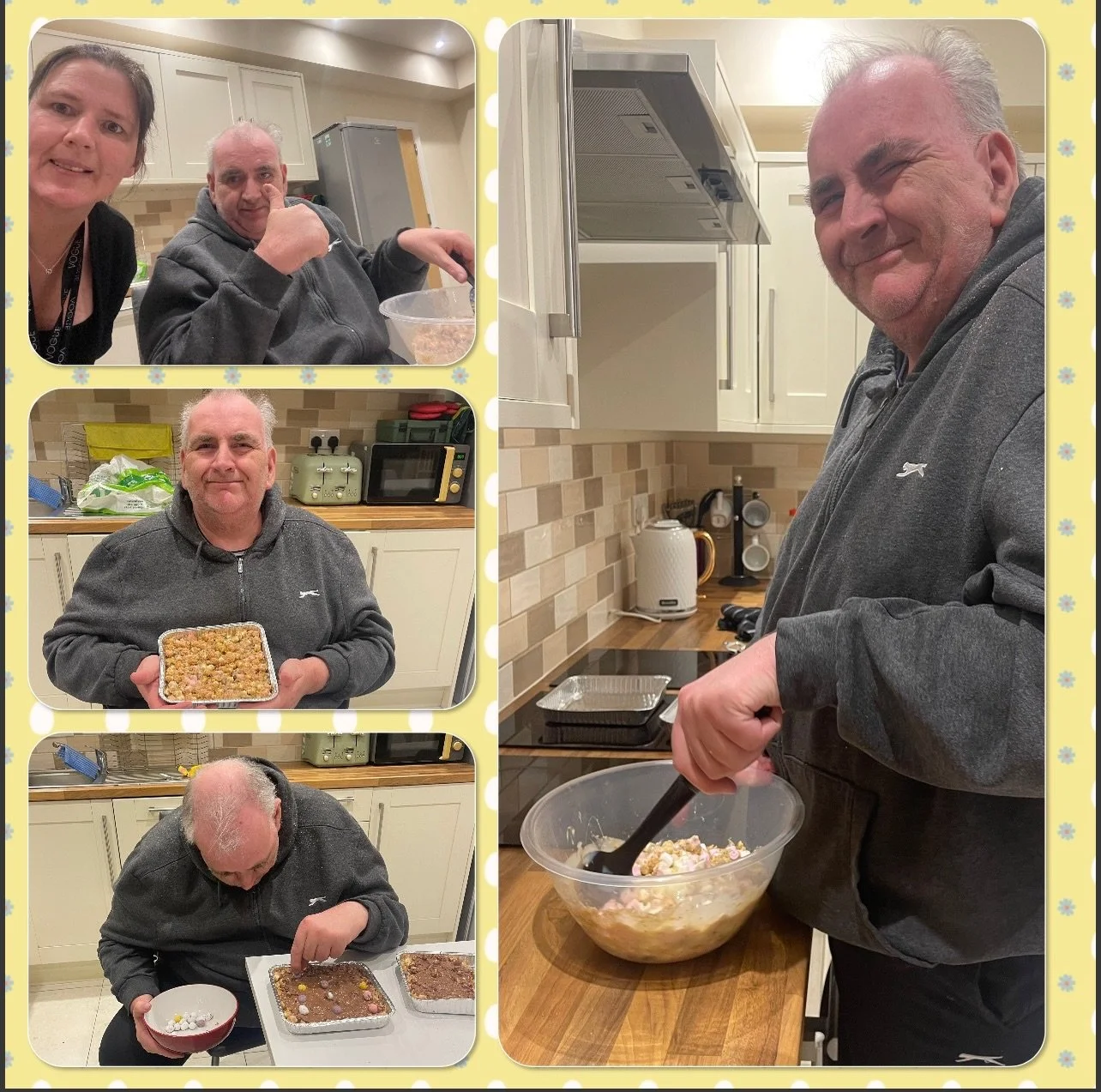 Late night Easter traybake made to enjoy with friends tomorrow 😃🎉