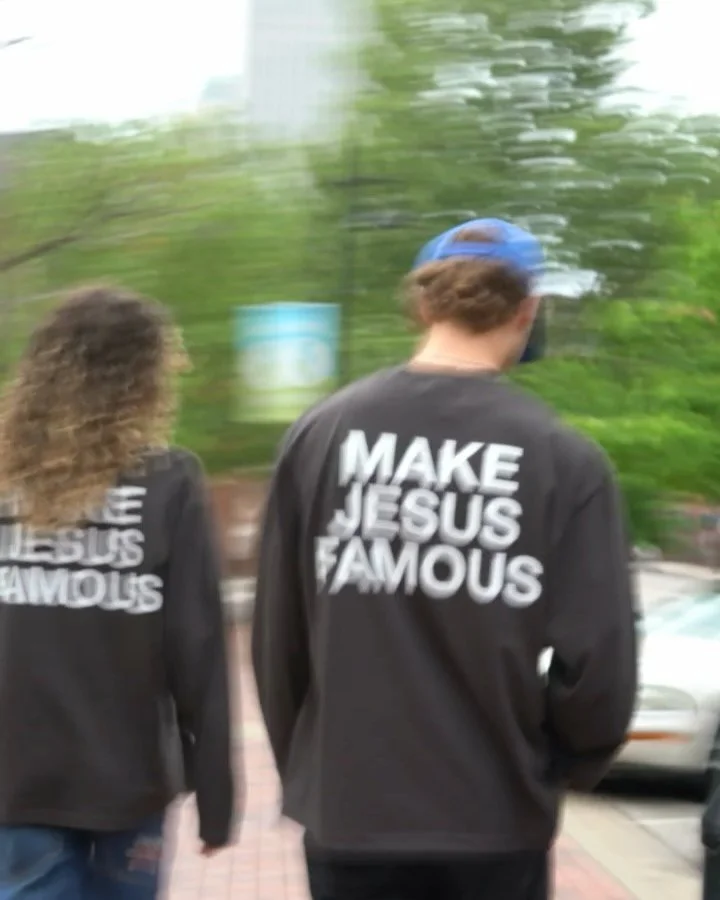 MAKE JESUS FAMOUS 

Merch designs for @onenite.fcya 

#church #youth #genz #youngadults #graphics