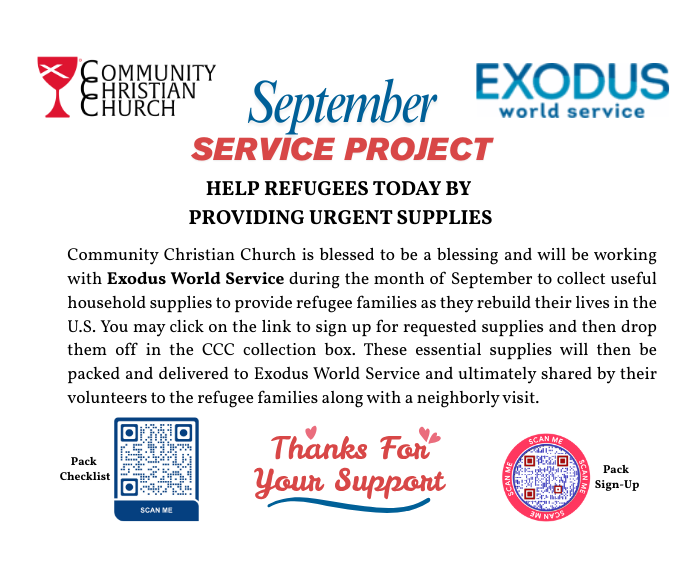 September Service Project - FINAL WEEK