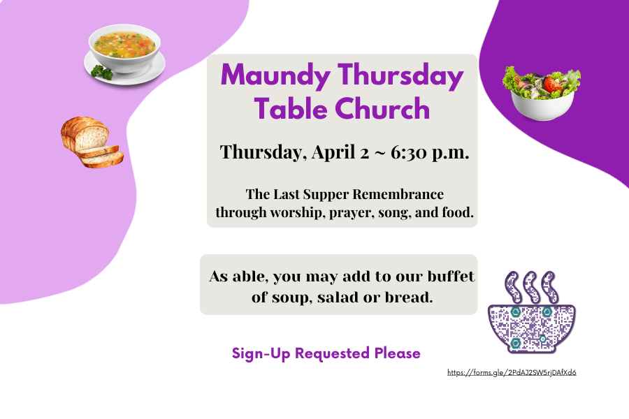 Maundy Thursday Table Church