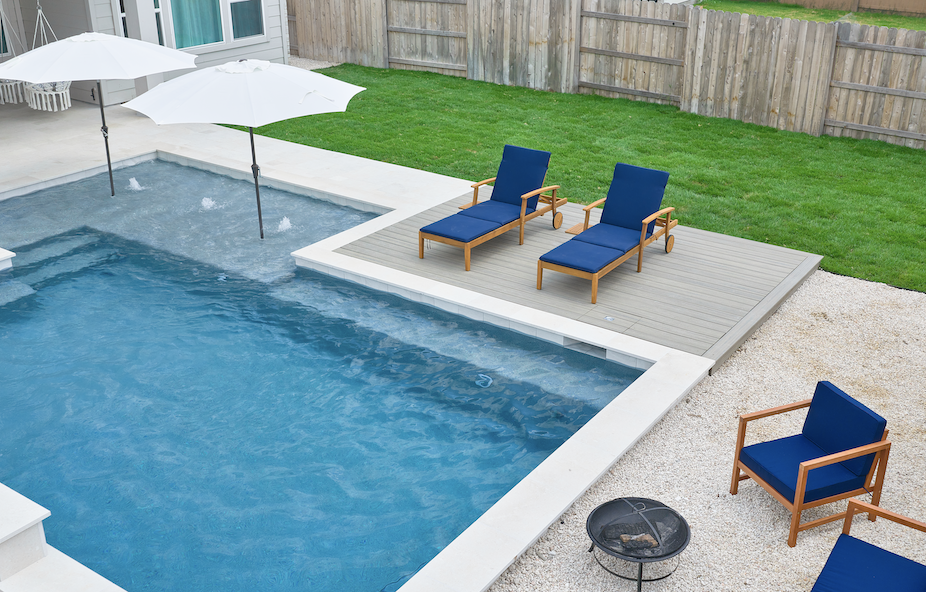 Round Rock custom pool overview — Aqua Logistics Custom Pools