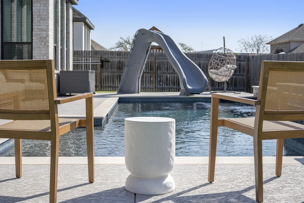 Backyard pool with slide and swing — Austin TX