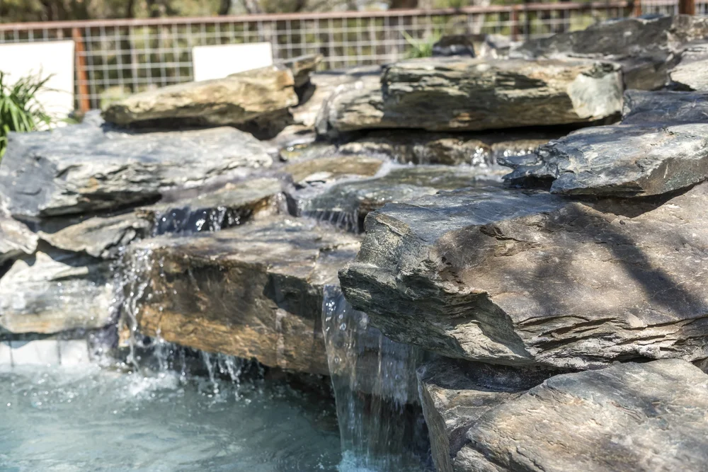 Natural rock waterfall pool — Hill Country Texas