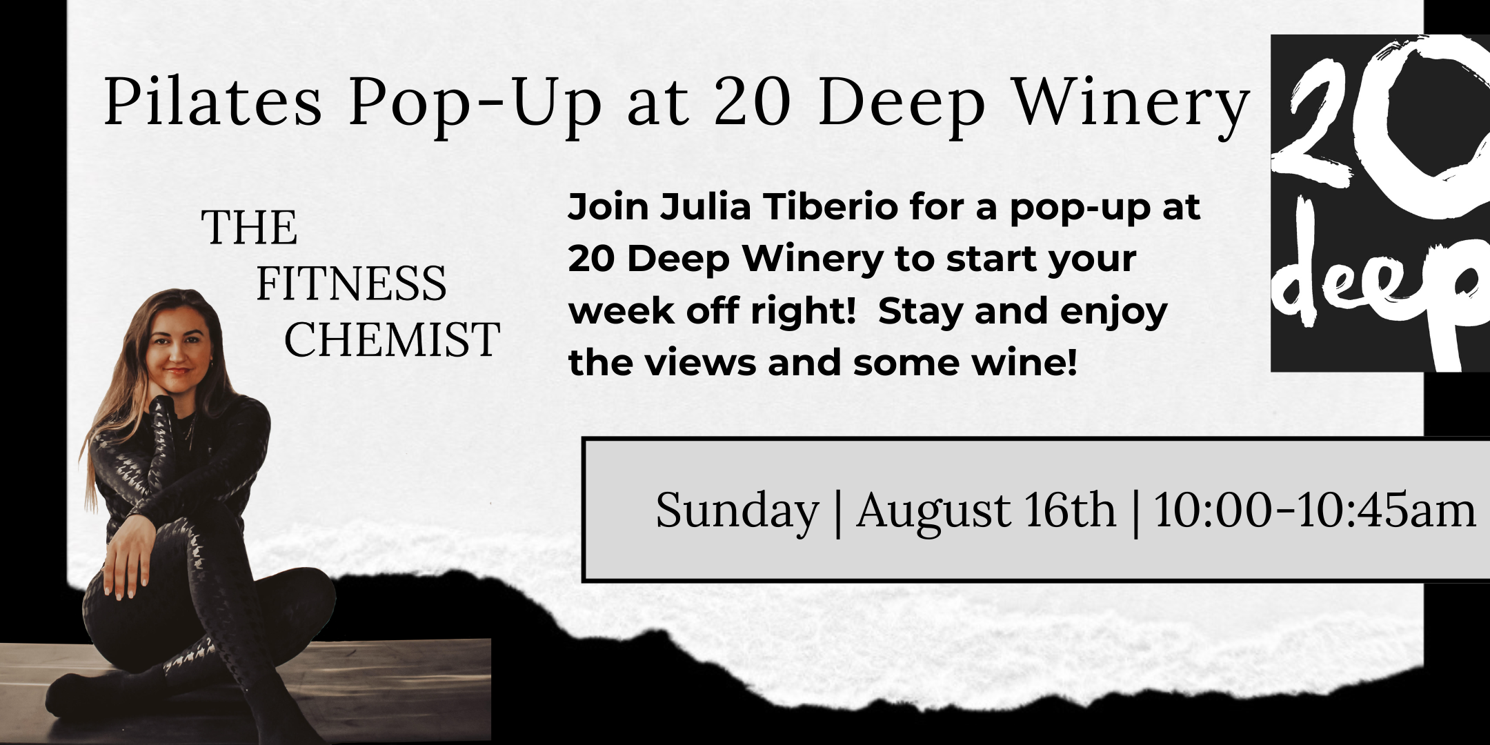 Pilates Pop-Up at 20 Deep Winery