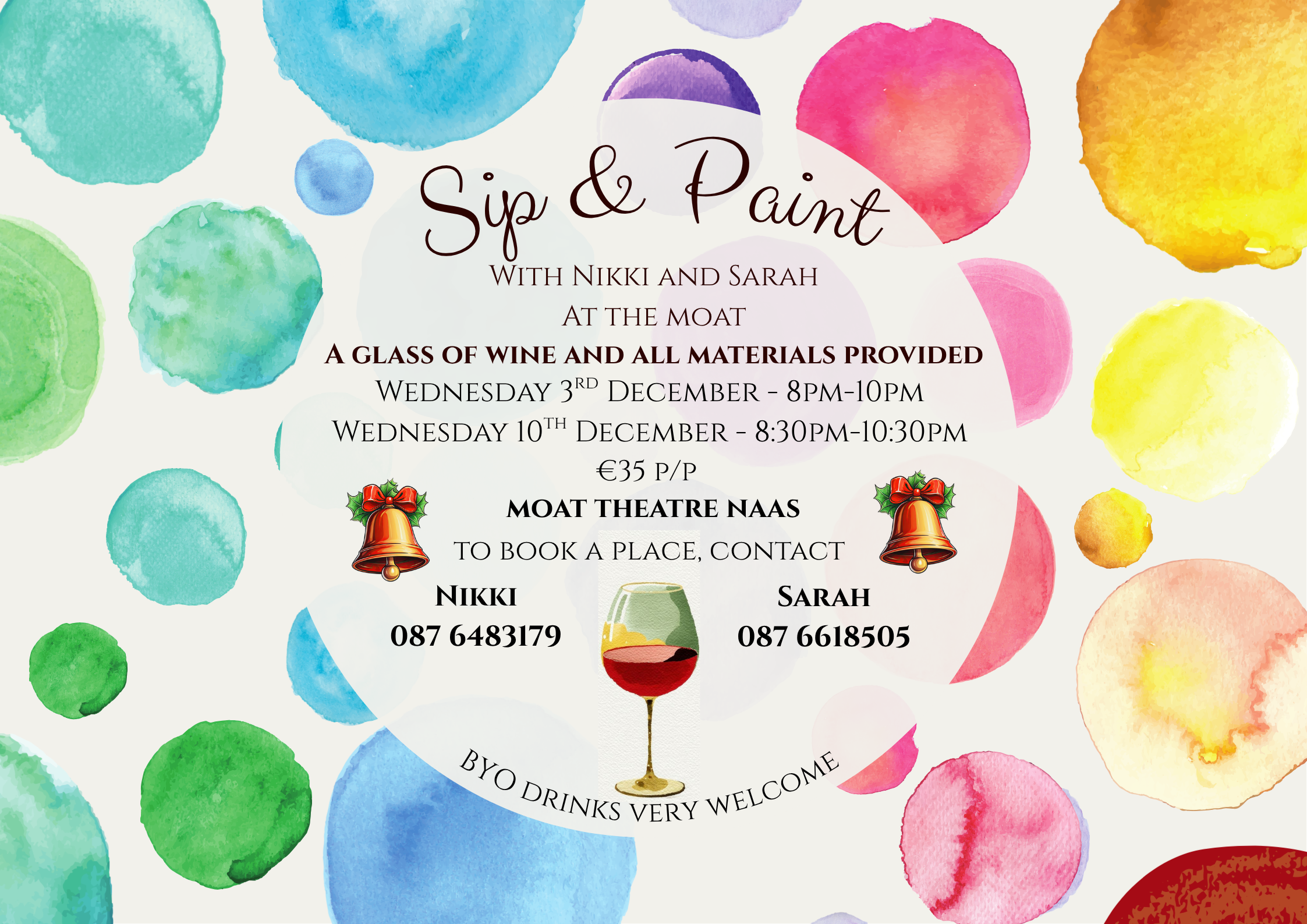 Sip &amp; Paint - Wednesday 10th December 8:30pm 
