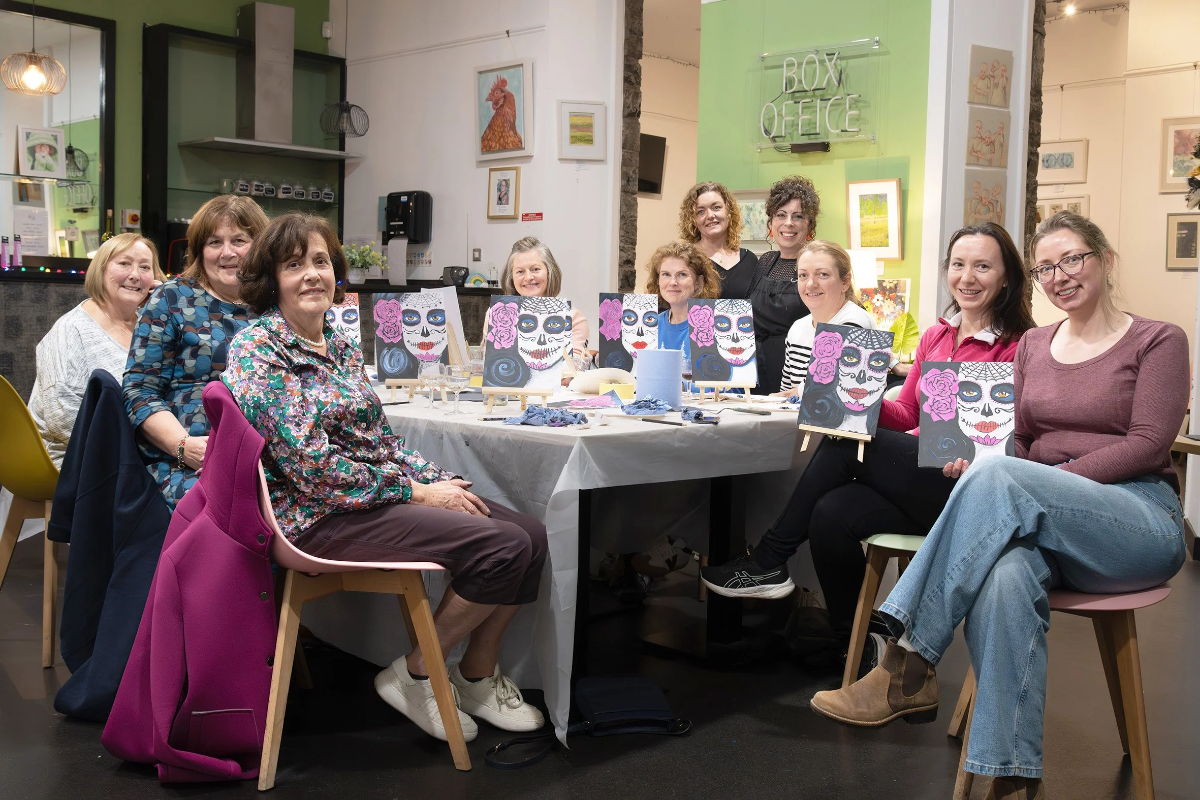 Sip & Paint at the Moat Theatre with Sarah Gallagher and Nikki Roche.jpg