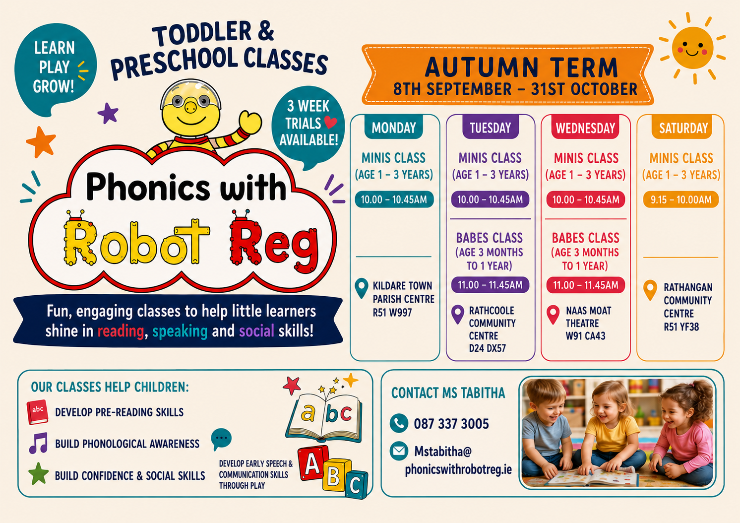 Phonics with Robot Reg - Week 1