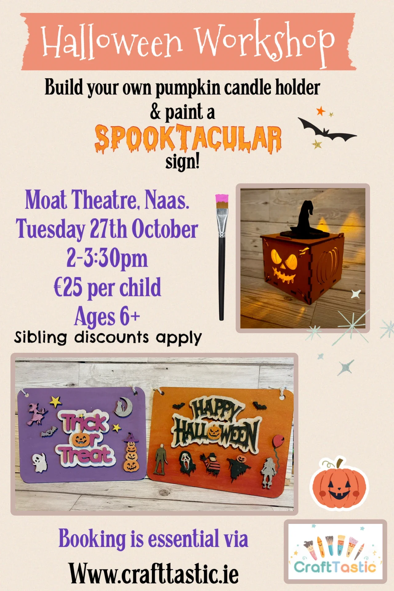 CraftTastic Kids Halloween Workshop!