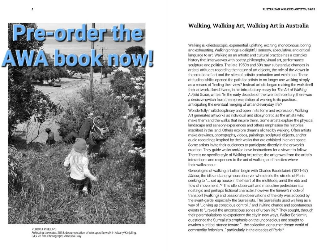 Order your copy now! And be part of our evolving story.  https://www.australianwalkingartists.org/shop

#AustralianWalkingArtists #WalkingArt #AustralianArtists #ArtBook #Flaneur #WalkingHistory