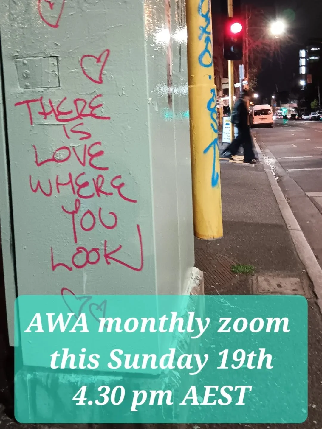 Join us for our Monthly Online Gathering tomorrow!

Linda Knight @lk_inefficient_urban_maps is facilitating our 'Round Robin' style of discussion and suggested&nbsp;Urban Walking&nbsp;as a topic. Artists&nbsp;are invited to share one or two&nbsp;of t