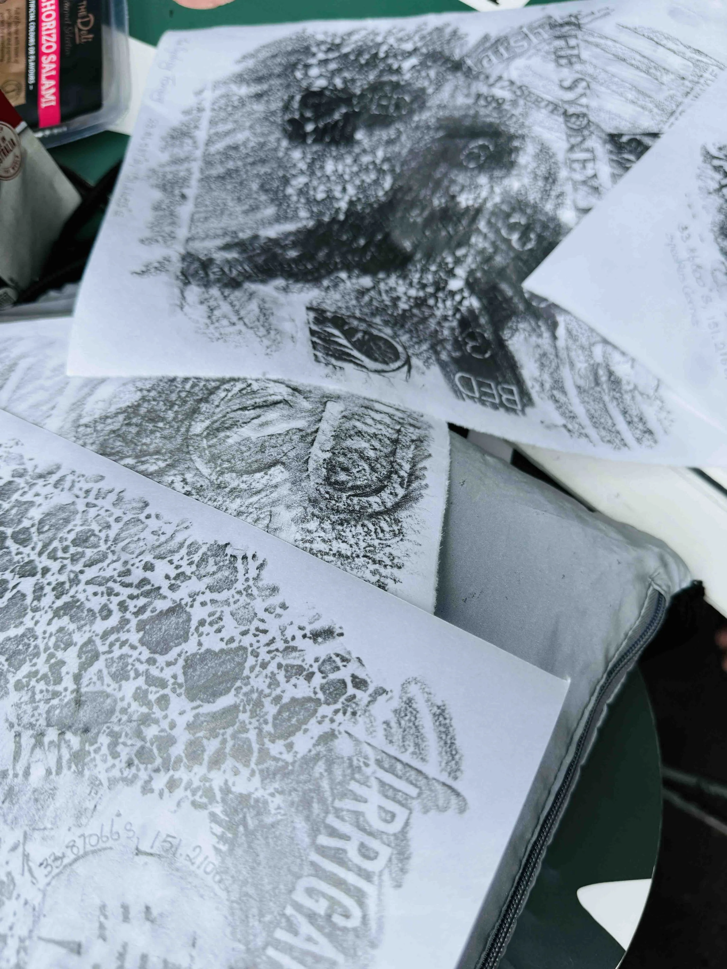  Stephanie’s works, while talking through everyone’s work and process, Botanic Gardens cafe 