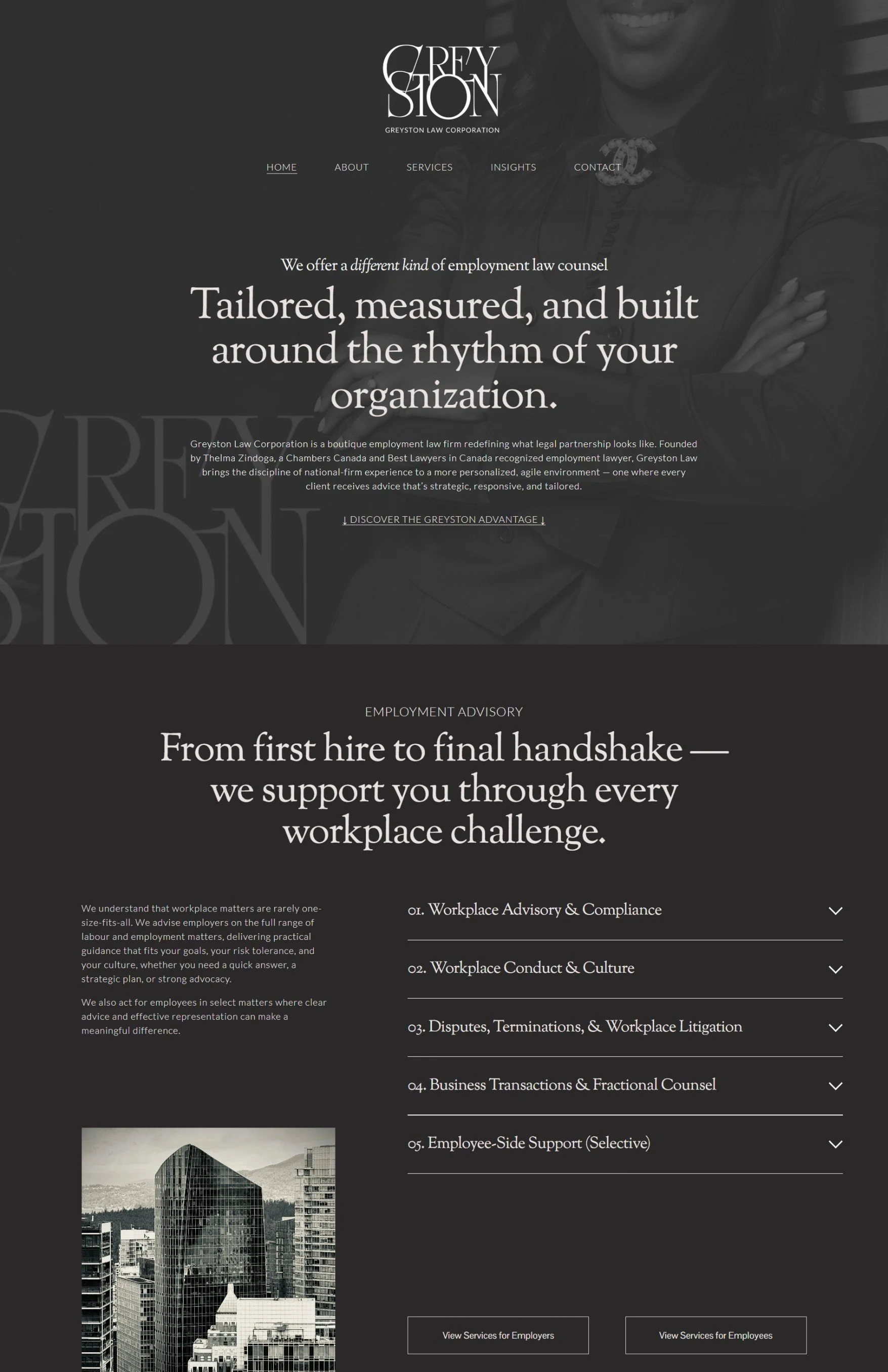 Greyston Law Firm Home Page Web Design