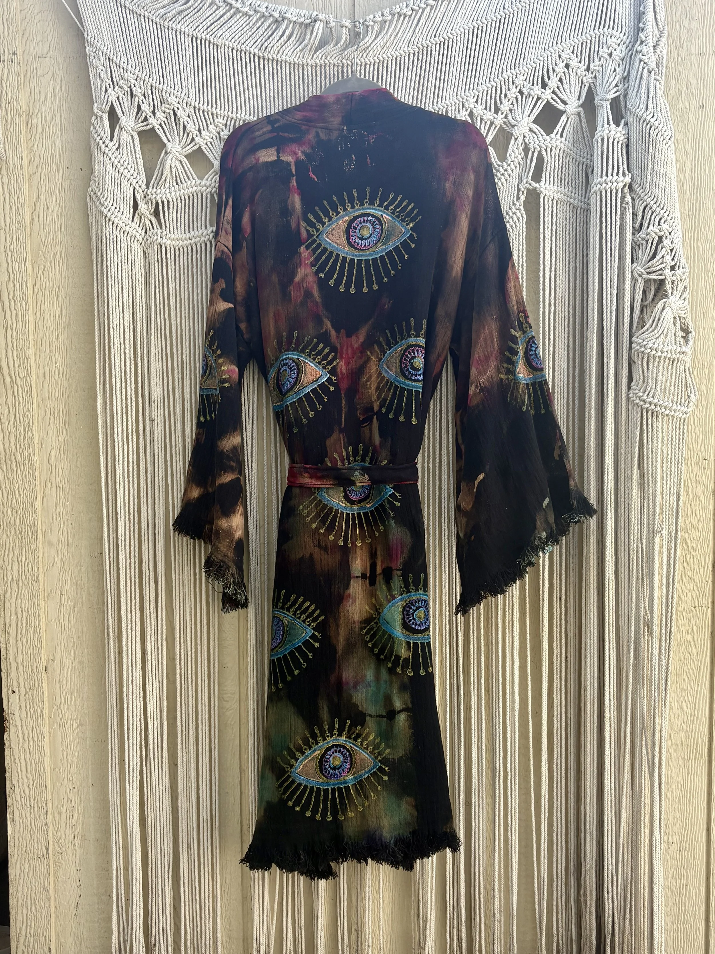 Orion Nebula Orange Evil Eye Robe 001 (UV-REACTIVE) (OS)