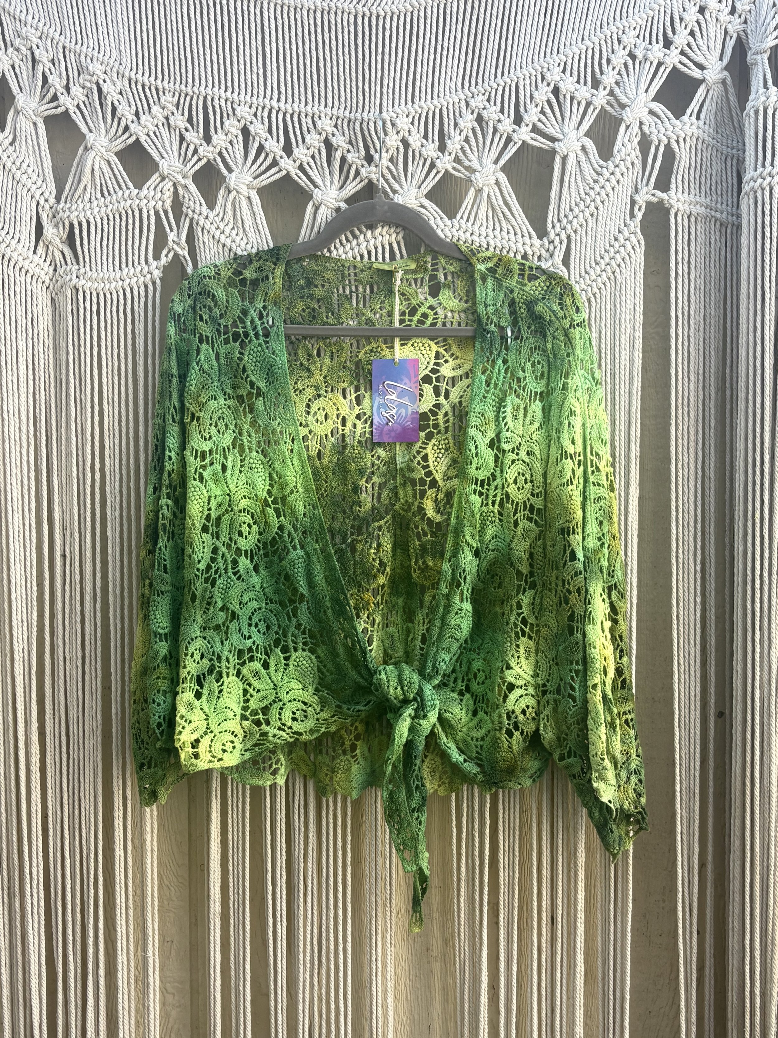 Earthly Crochet Wrap Top 001 (UV-REACTIVE) (SMALL)