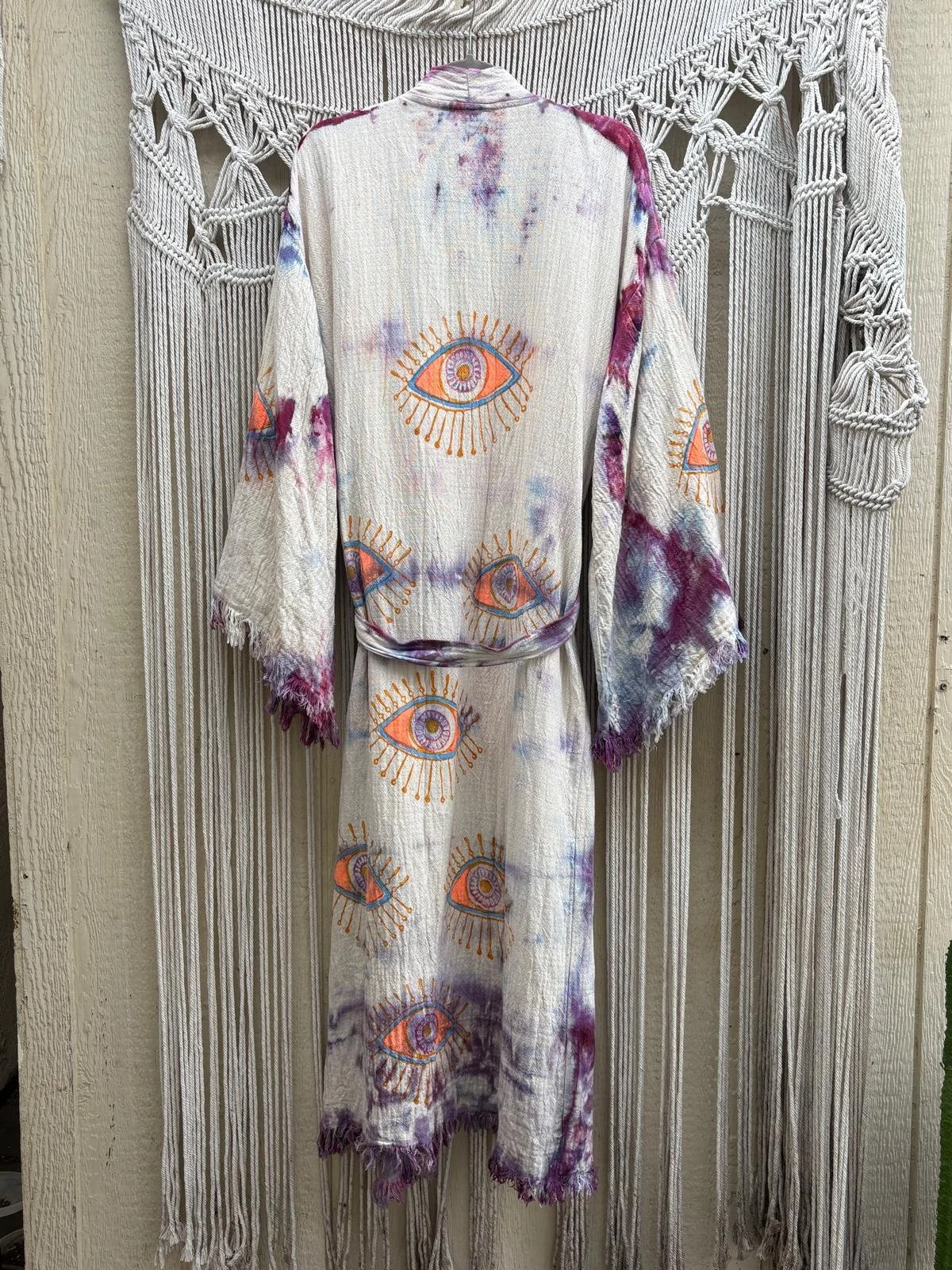 Milky Way Orange Evil Eye Robe 001 (UV-REACTIVE) (OS)