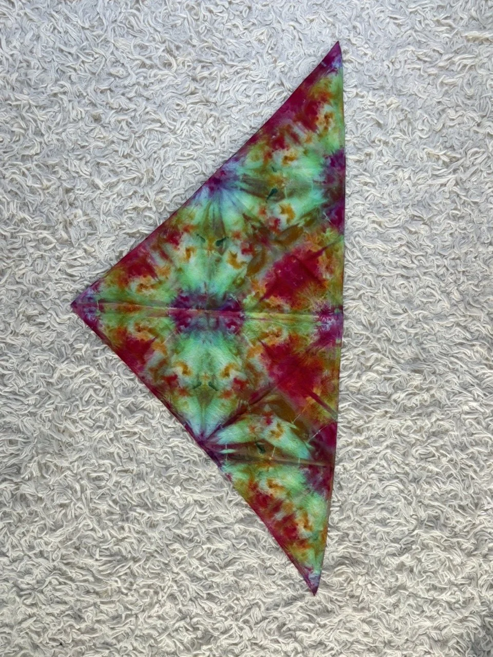 Rainbow Nebula Cotton Triangle Bandana 001 (UV-REACTIVE)