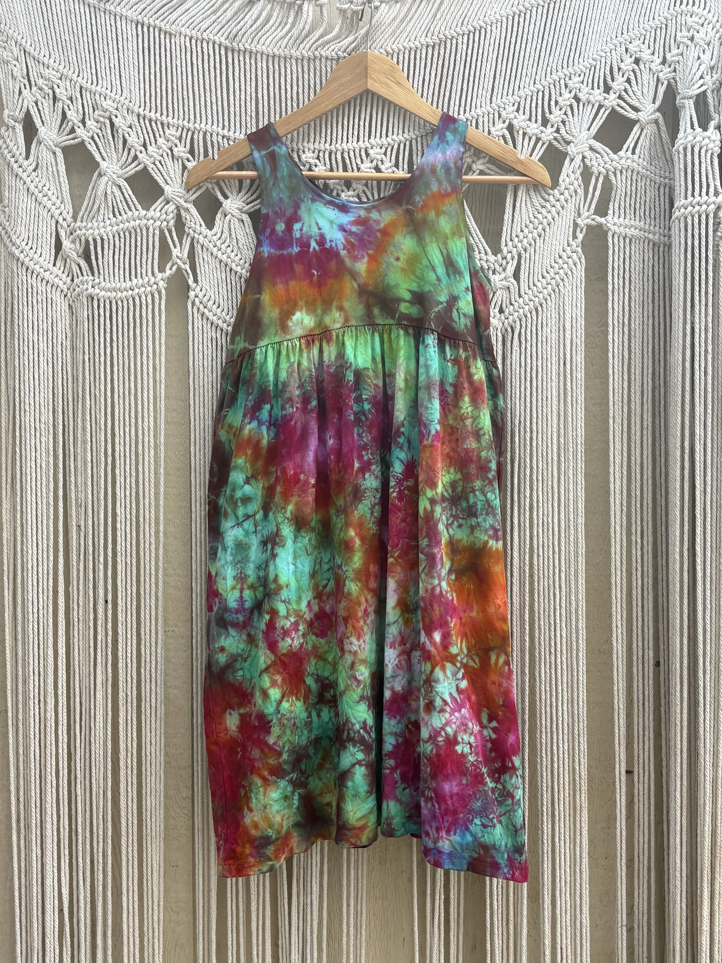 Rainbow Nebula Girls Empire Dress 001 (UV-REACTIVE) (YOUTH LARGE)