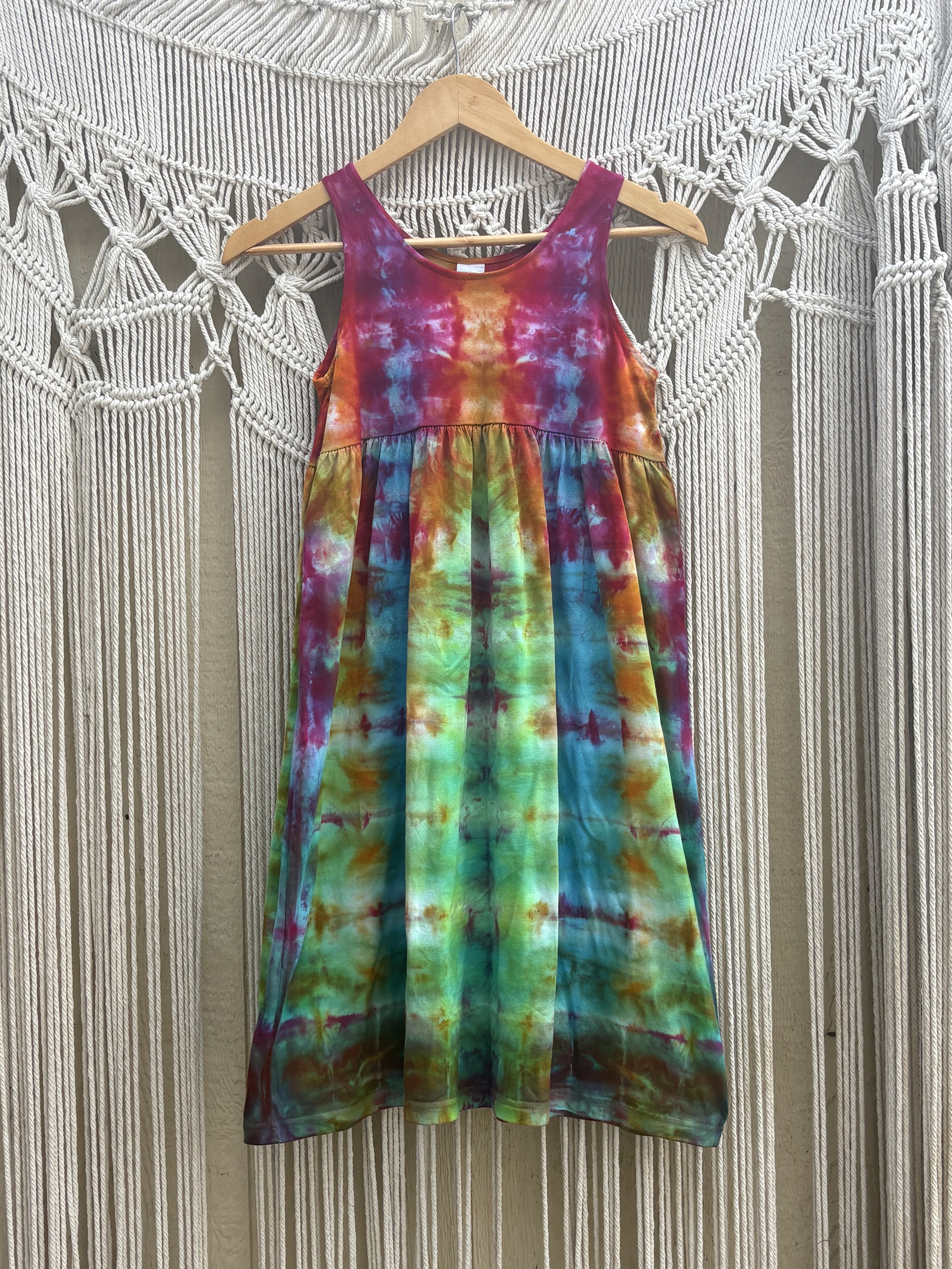 Rainbow Nebula Girls Empire Dress 002 (UV-REACTIVE) (YOUTH LARGE)