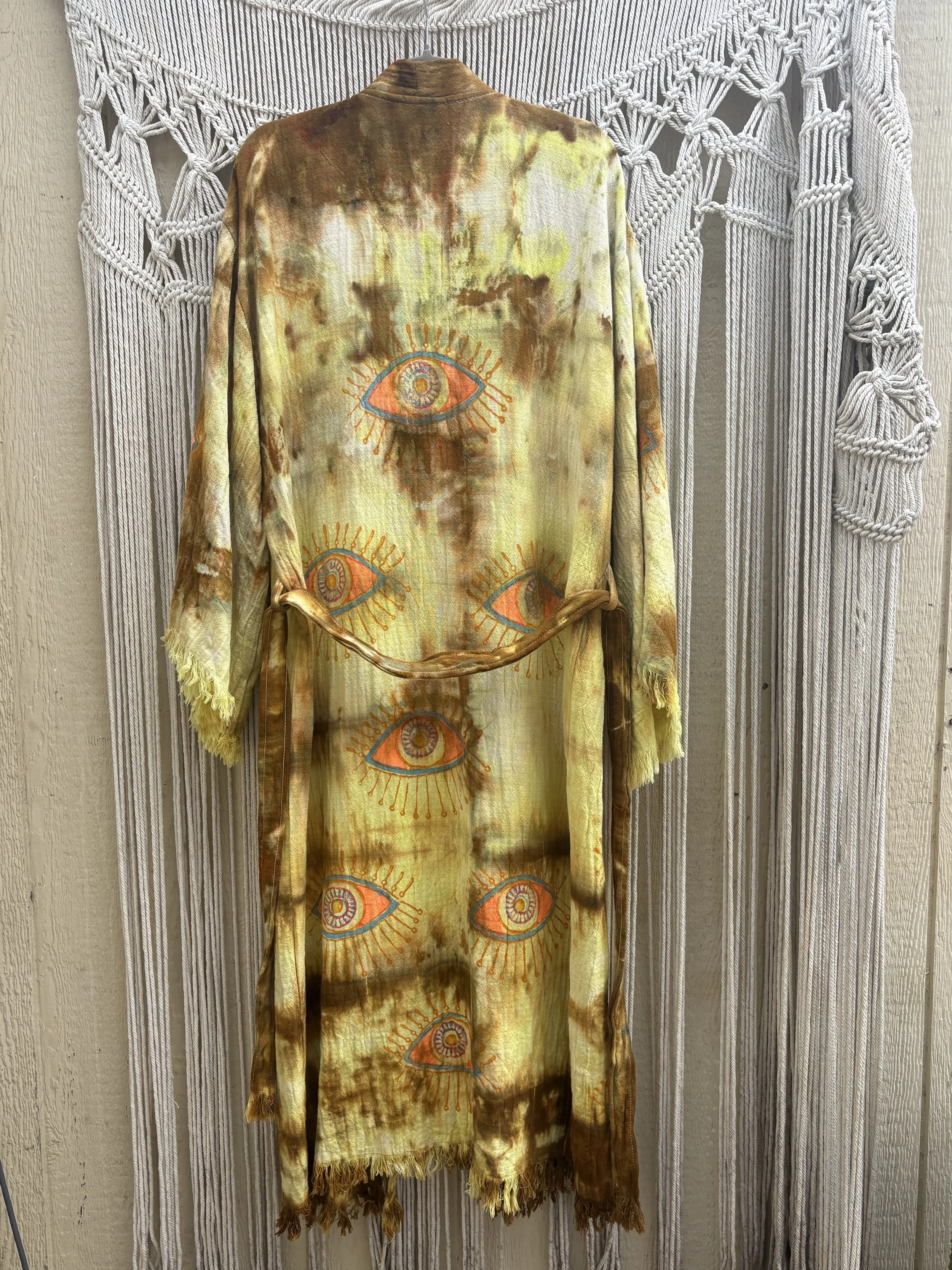 Saturn Orange Evil Eye Robe (UV-REACTIVE) (OS)