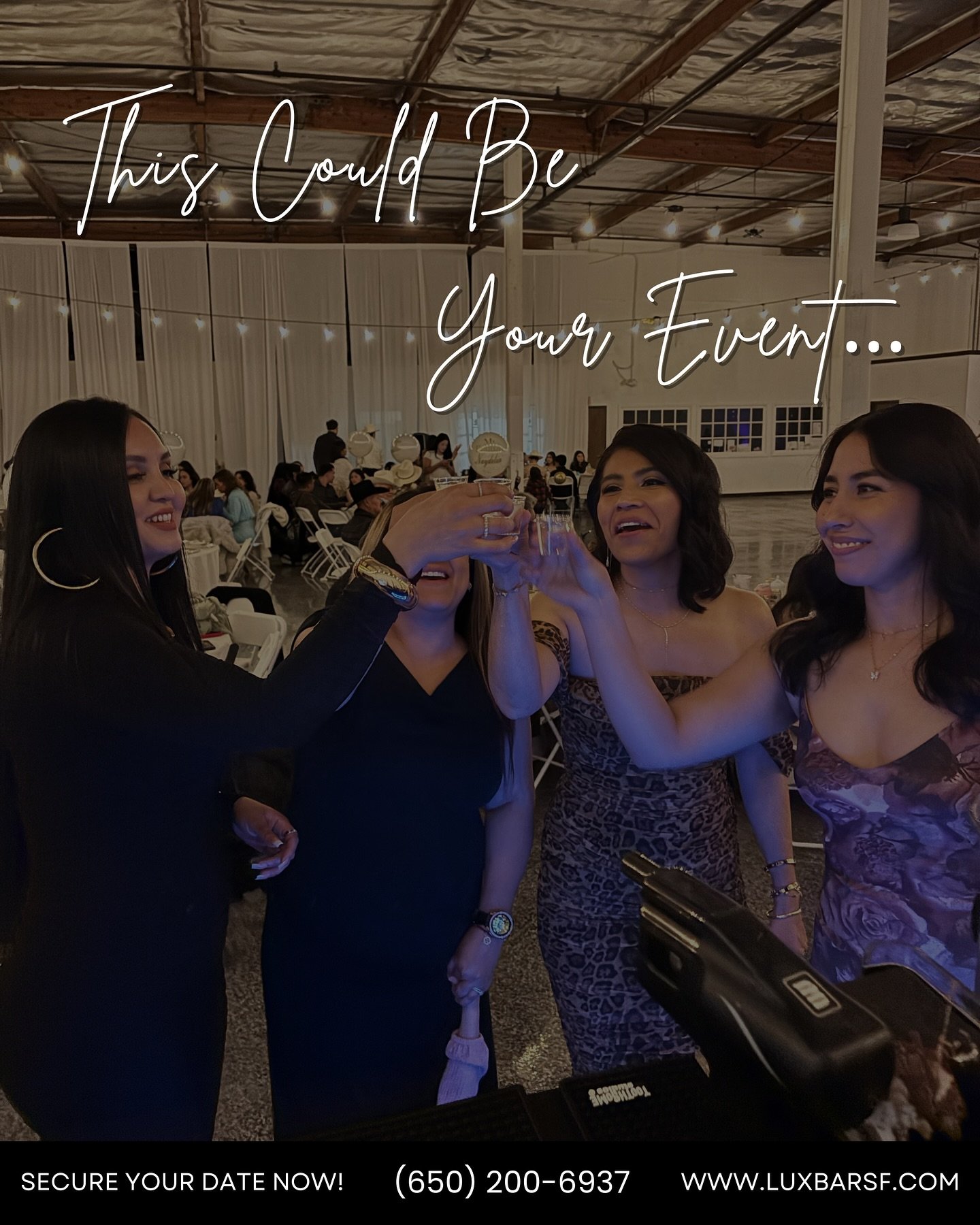 ✨ This could be YOUR night! ✨
There&rsquo;s nothing like clinking glasses with your favorite people &mdash; and we make moments like this happen!

✨ With LuxBar, you&rsquo;re not just booking a bar&hellip;
You&rsquo;re booking fresh-made drinks, prof