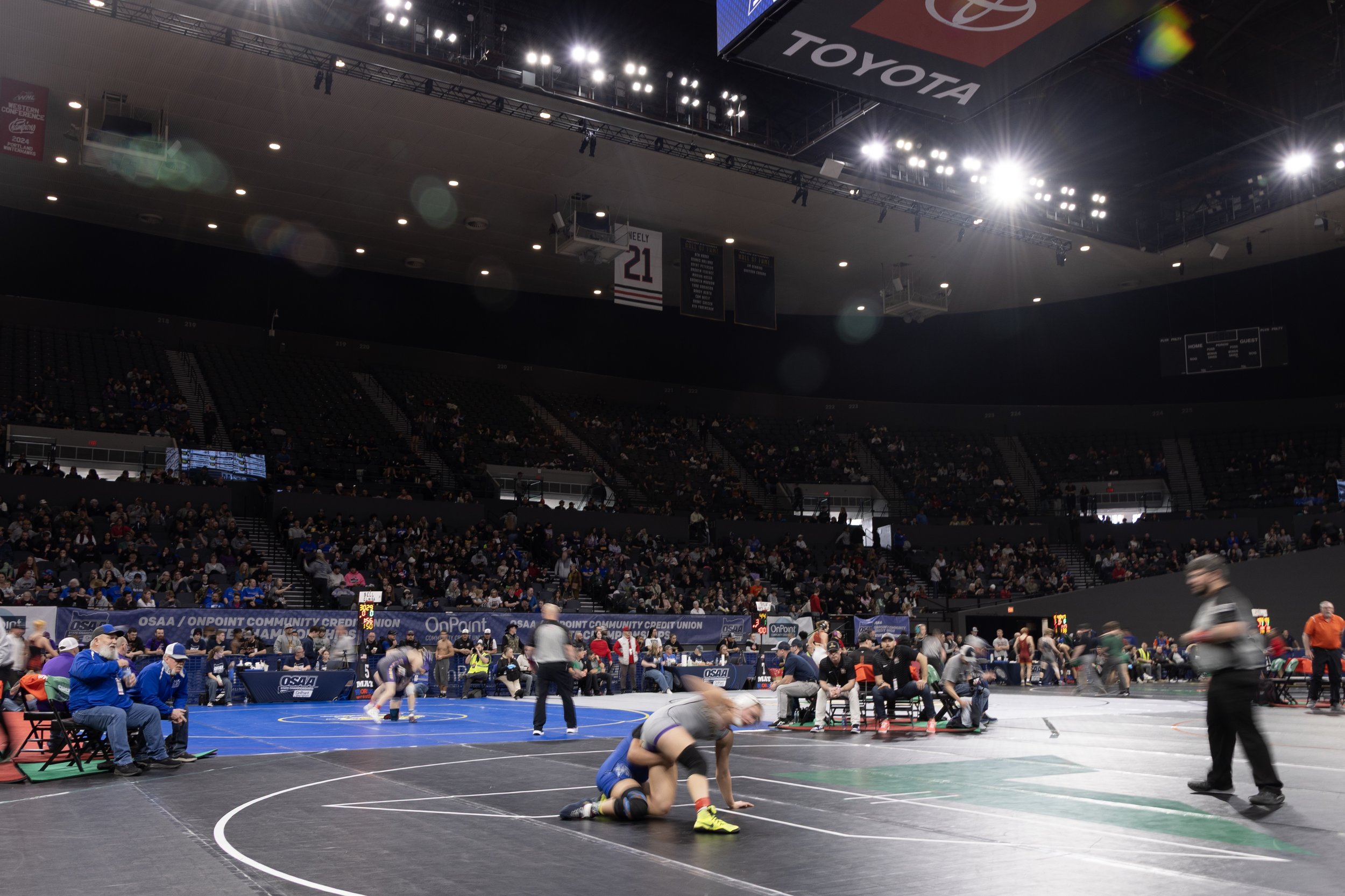 OSAA 2026 State Wrestling Tournament in Portland, Oregon.