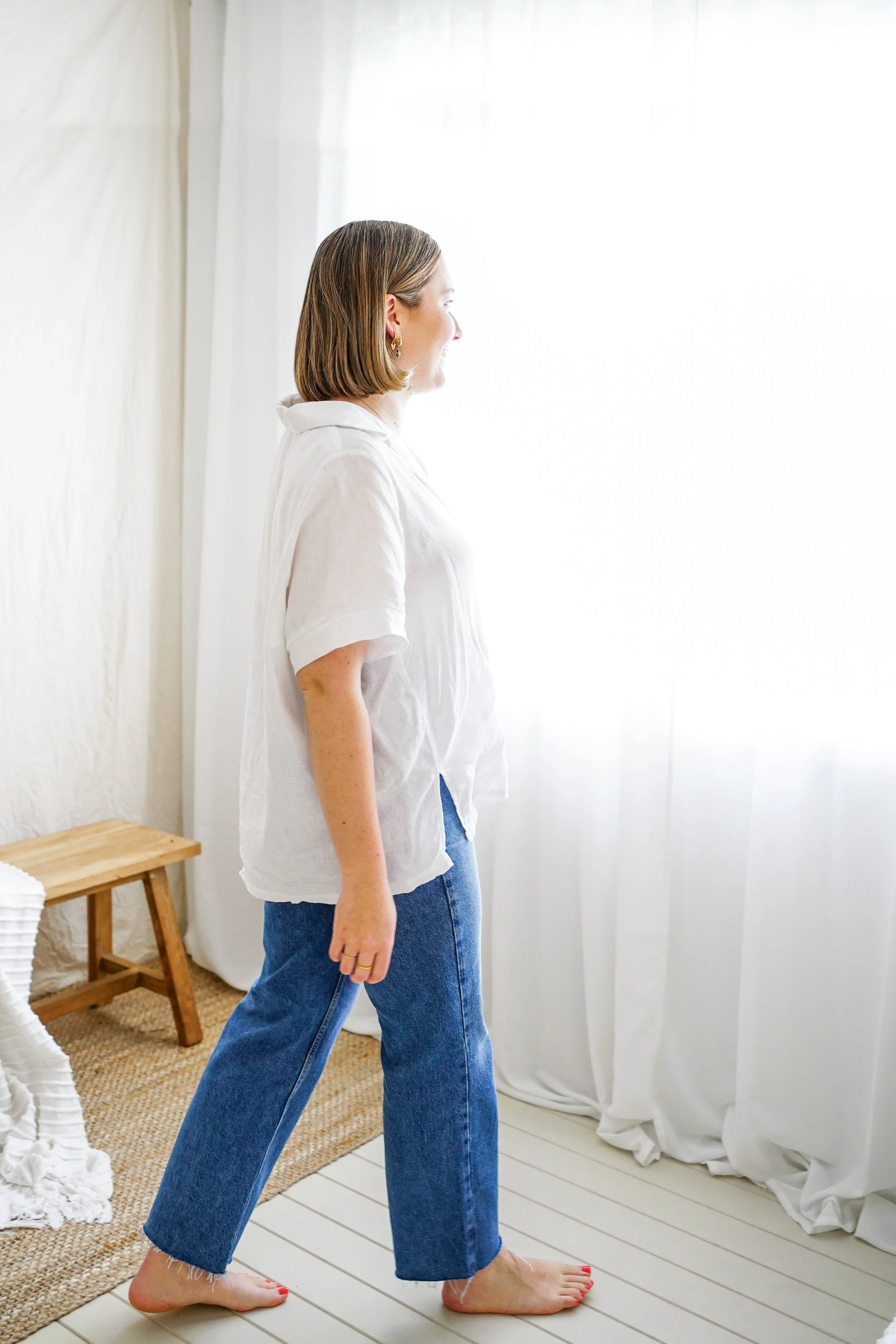 Midwife Paula in the clinic space, available for antenatal and postnatal support