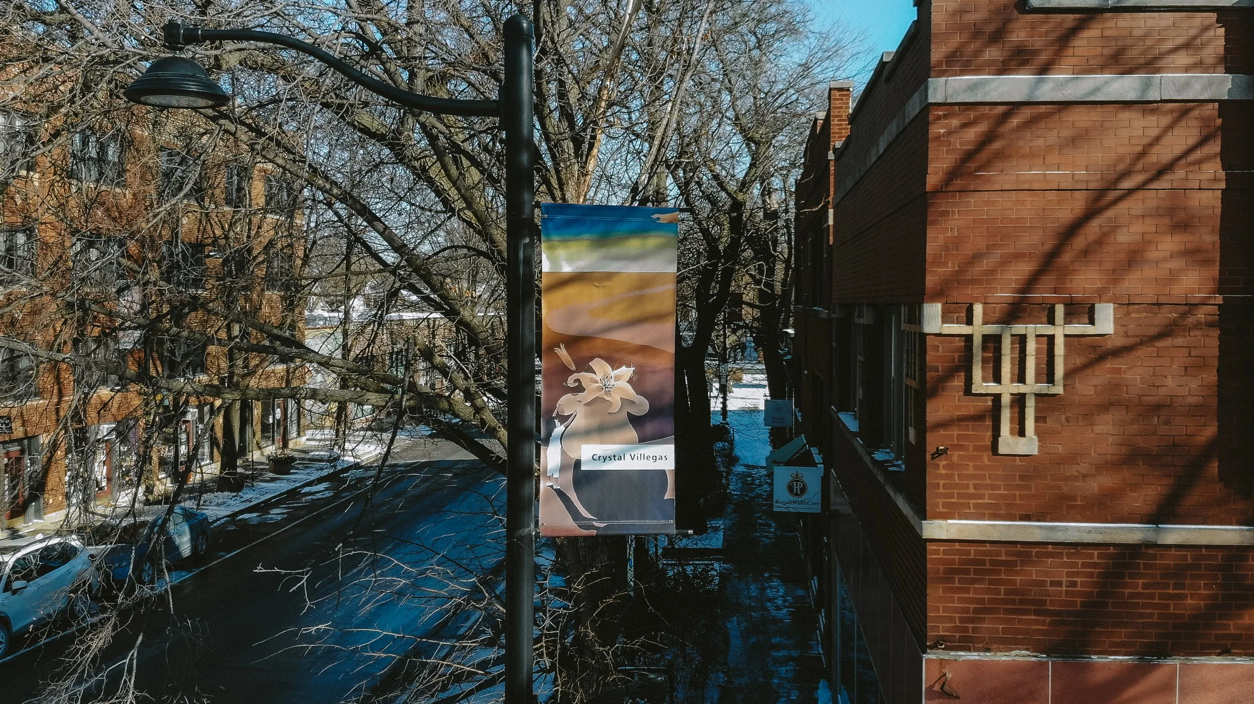 Original artwork installation in Oak Park