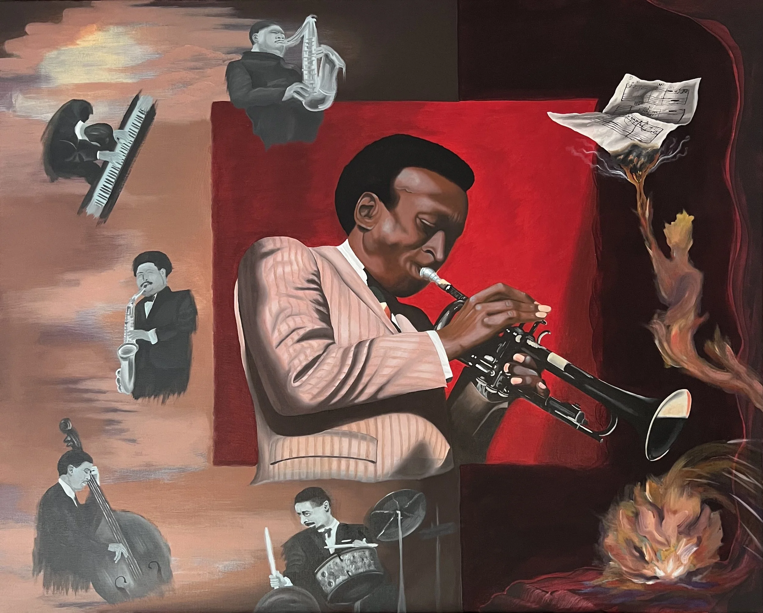 Kind of Blue: Portrait of Miles Davis, 81 x 65 cm, 2026