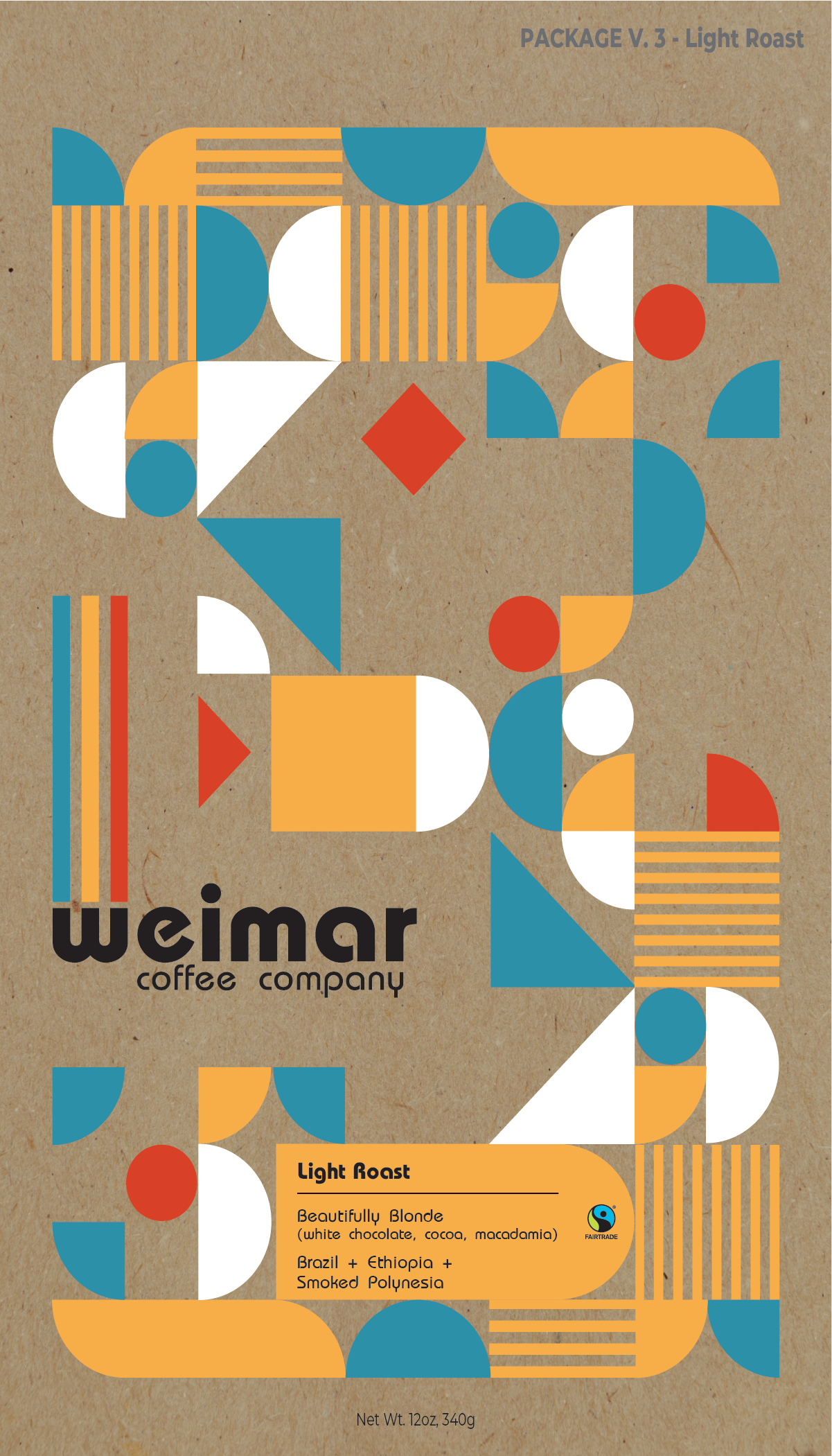 Weimar Coffee Co Brand Light Roast Concept. Design.