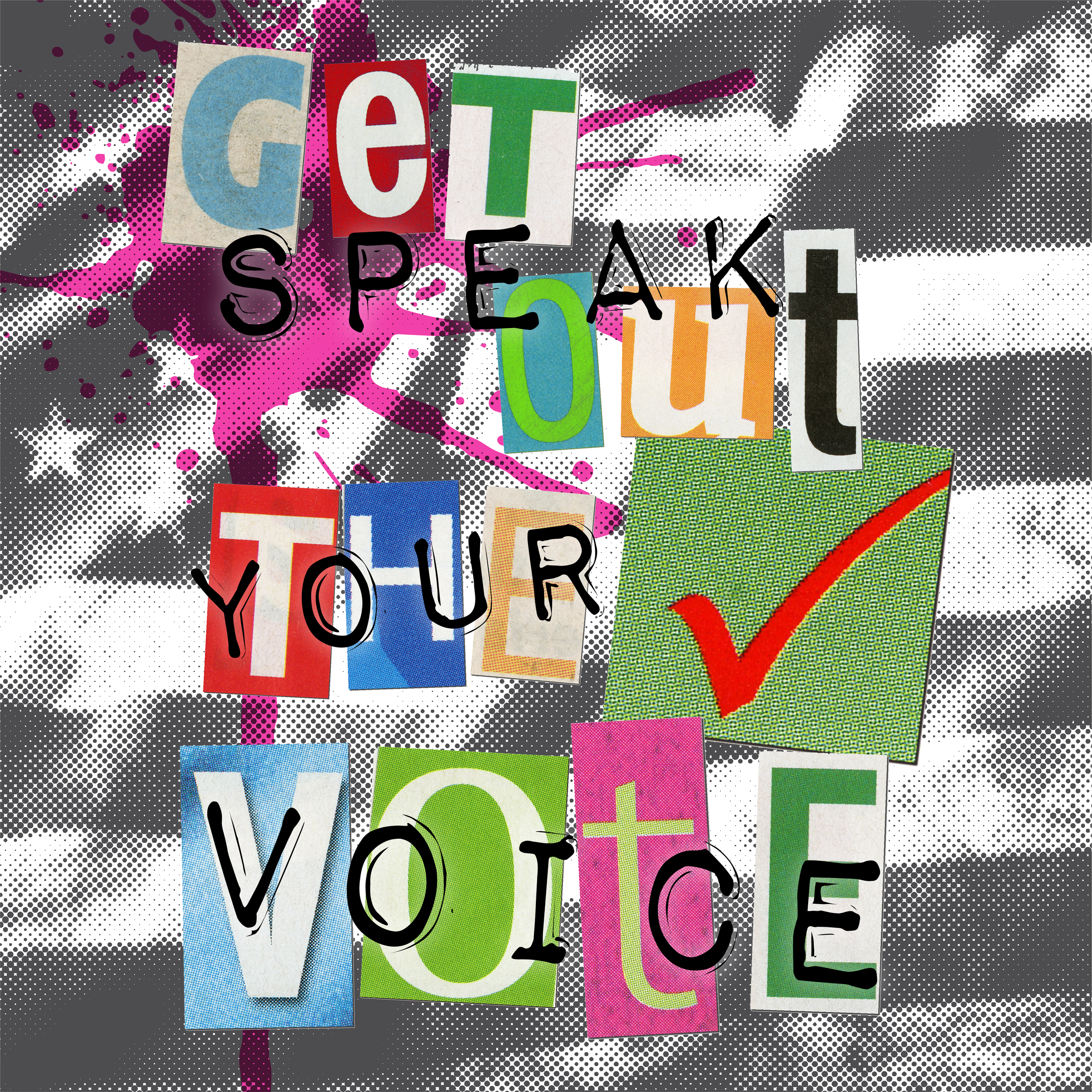 social media image for AIGA Get Out the Vote campaign.
Design.