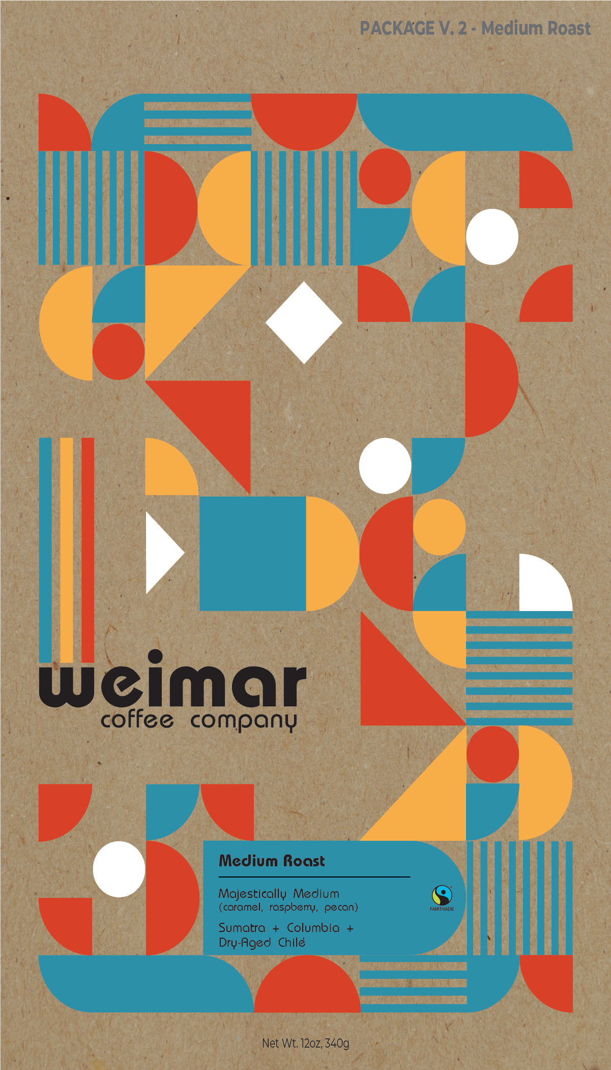 Weimar Coffee Co Brand Medium Roast Concept. Design.