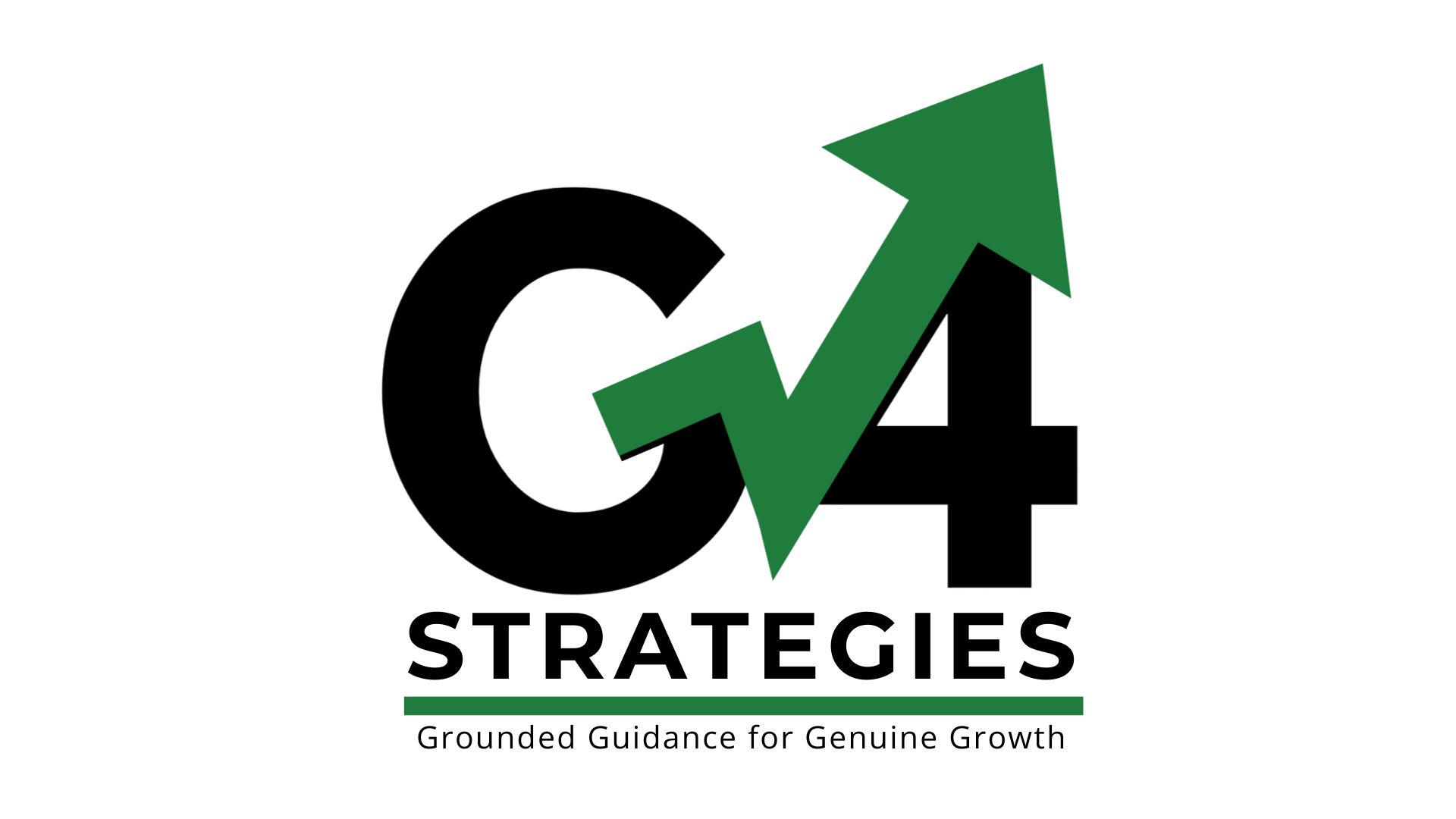 C4 Strategies logo with a green upward arrow incorporated into the text, and the tagline 'Grounded Guidance for Genuine Growth' beneath.