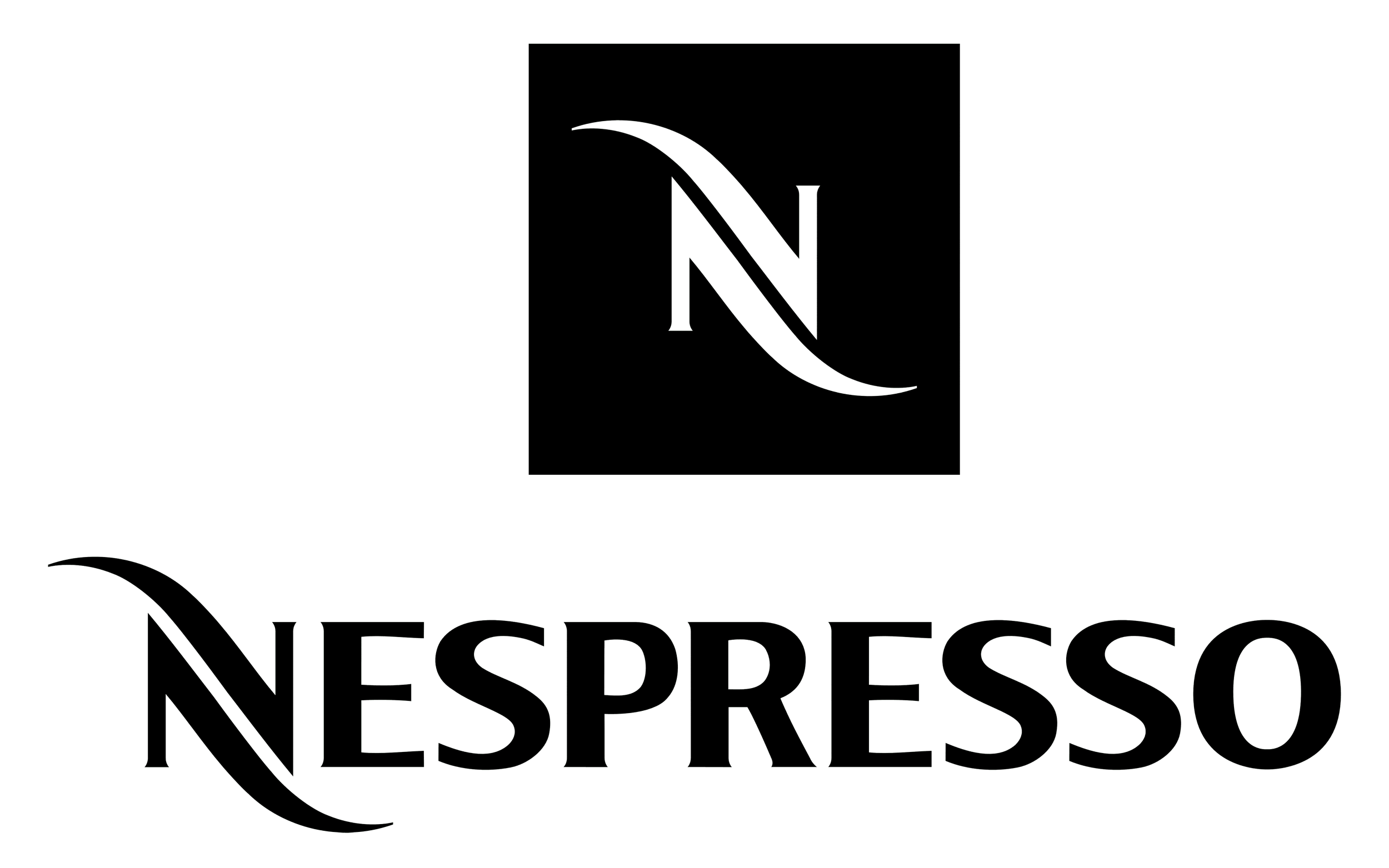 Nespresso logo featuring a stylized 'N' inside a square and the word 'NESPRESSO' below.