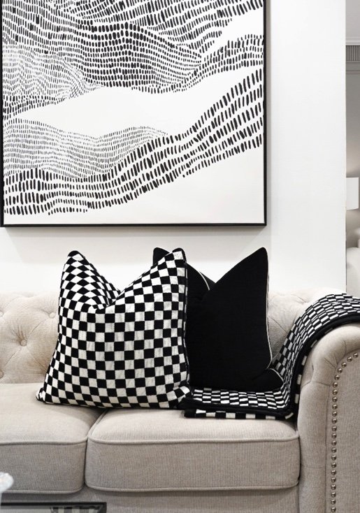 Checkerboard Cushion 55 x 55