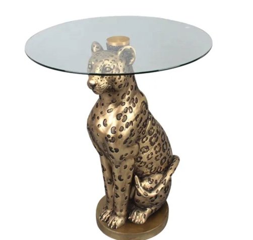 Leo Leopard Side Table
