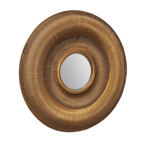 Chic Round Gold Mirror