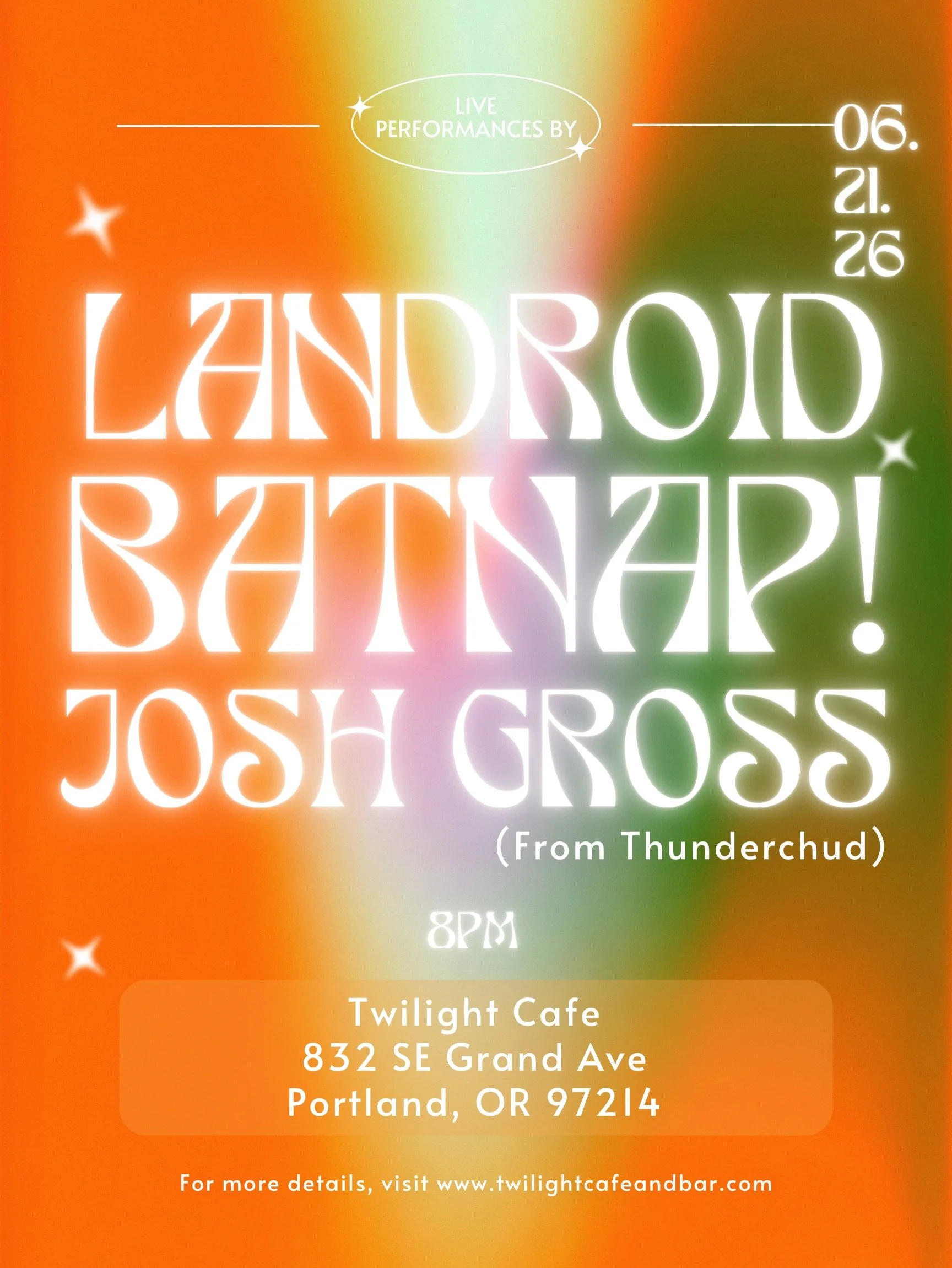 PORTLAND! 🌙 
We&rsquo;re headed your way next week and couldn&rsquo;t be more excited to spend the night with two artists we genuinely love. 
We&rsquo;ll be joined by @thejoshgross, who we first met years ago while touring through Oregon with one of