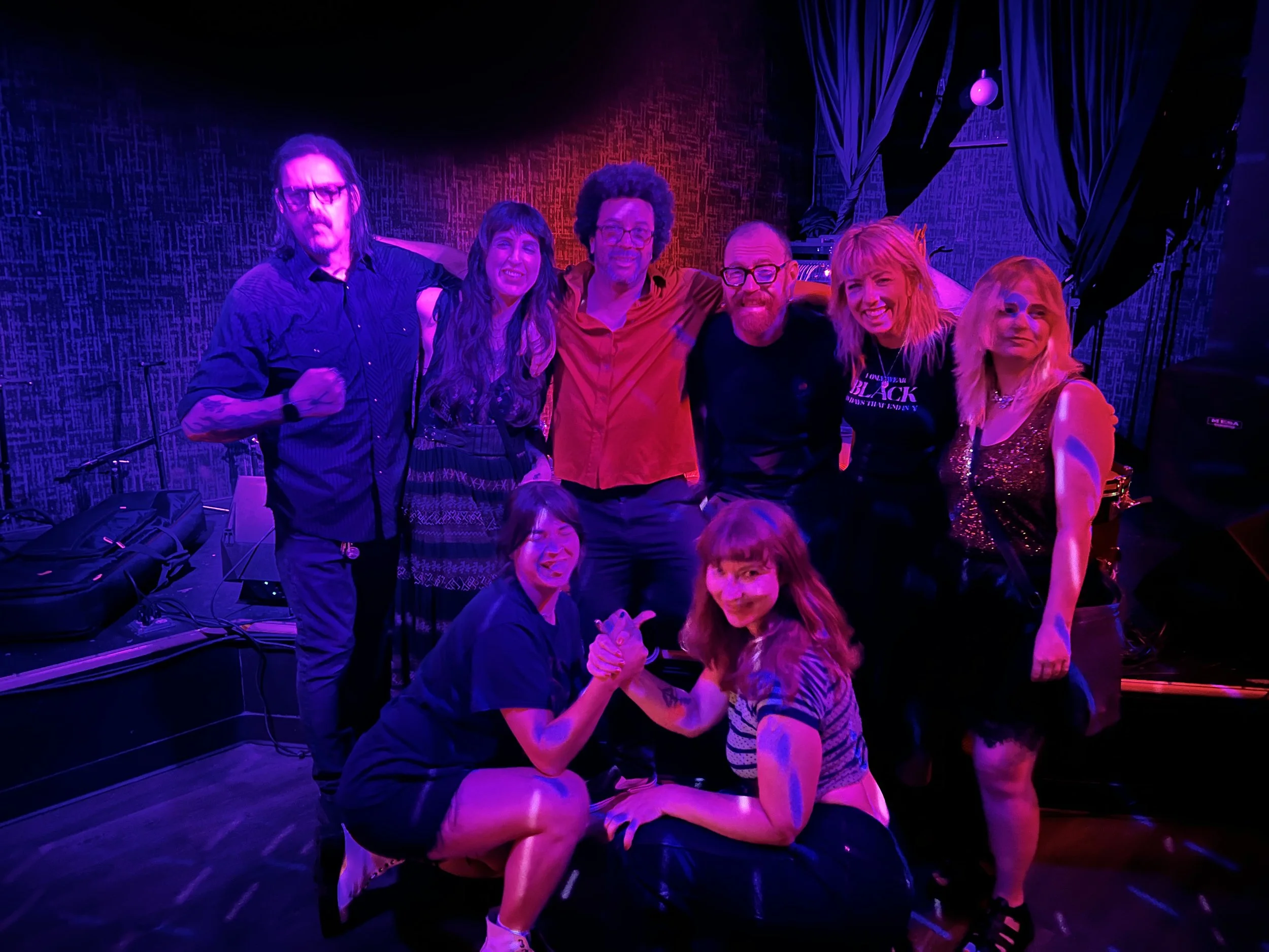 Post-show in Seattle with Mechanical Plague, Beatrix Sky, LANDROID, Kirsten, Add-A-Ball's sound engineer and Charlotte Burns, LANDROID's merch person extraordinaire.