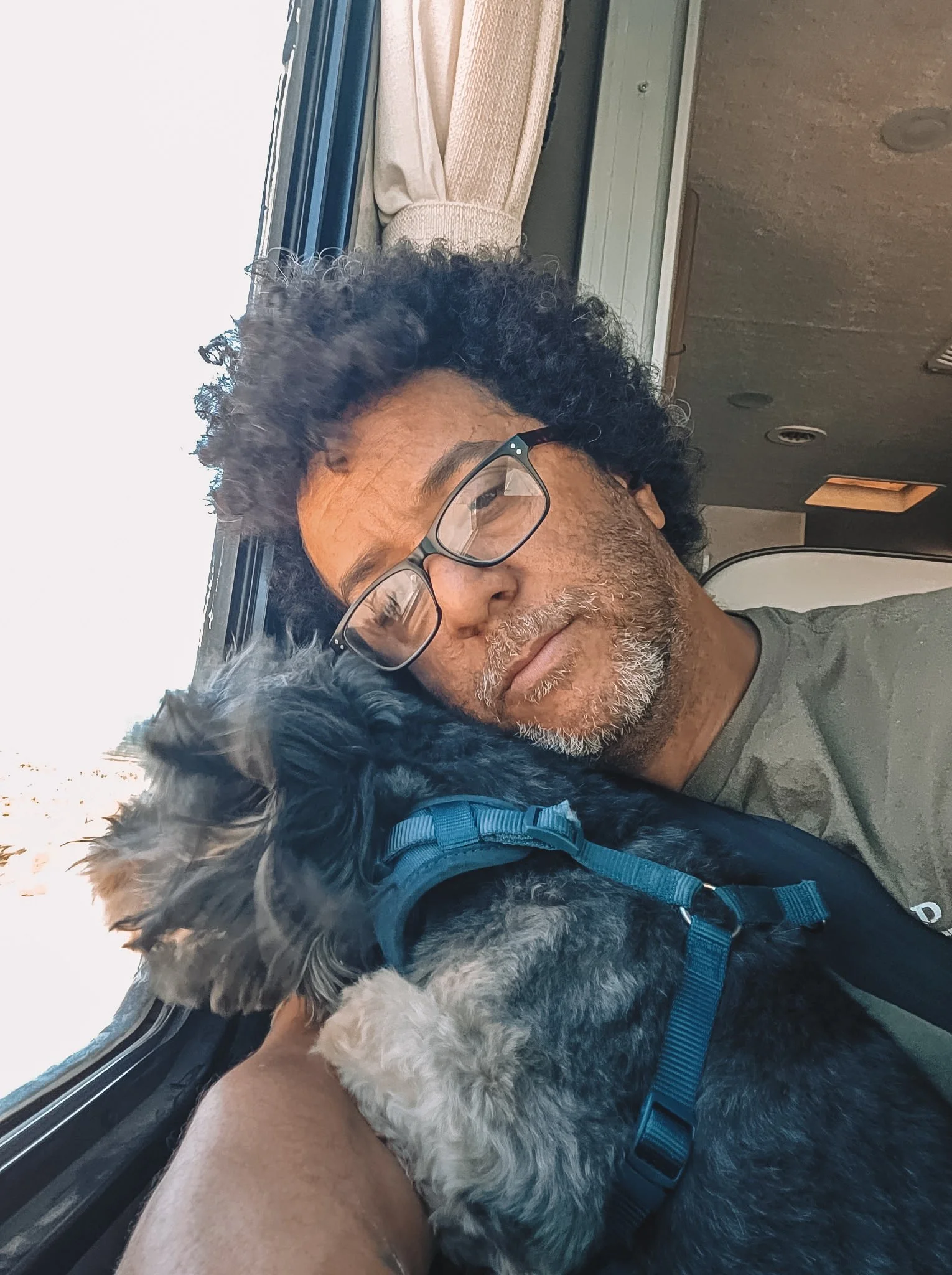 We have 3 dogs and 4 humans in our RV. Photo by Greg Gordon.