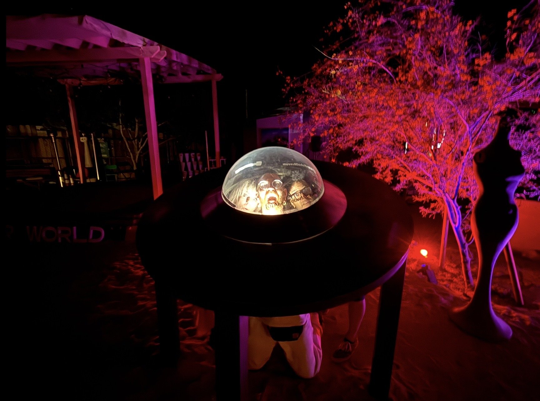 LANDROID in their spacecraft at Art Queen. Photo by Charlotte Burns.