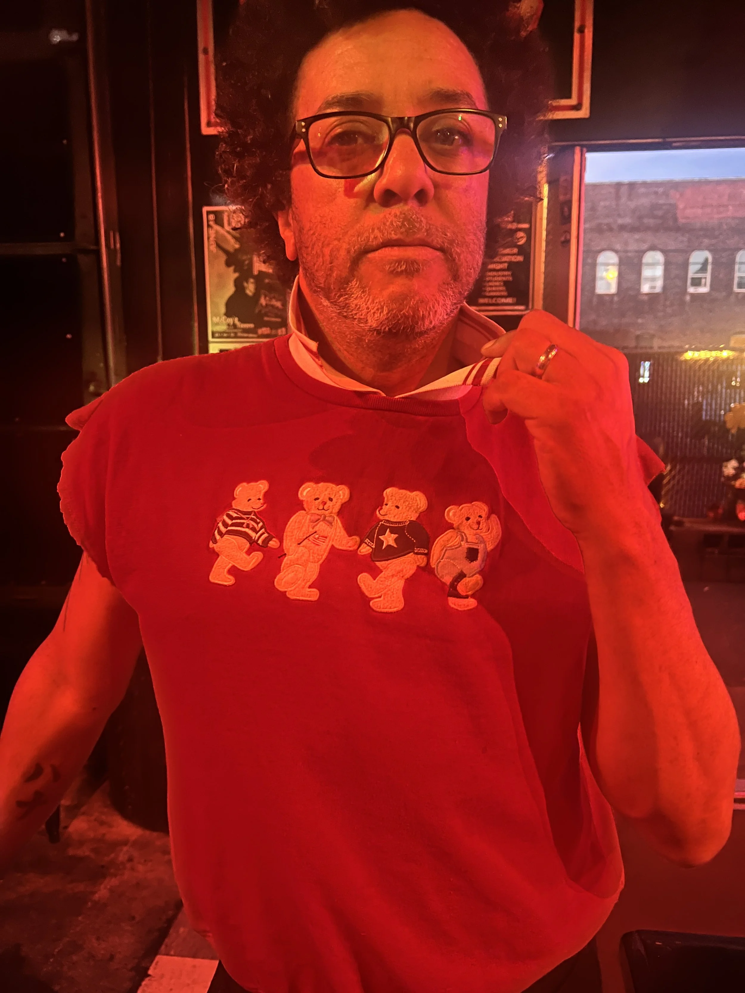 Greg found this sweet sweatshirt at Dumpster Values thrift store in Olympia. Photo by Cooper Gillespie.