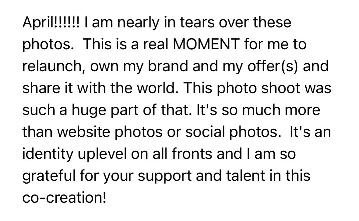 This is why I do what I do.

When a brand session becomes more than photos. When it becomes the moment a woman steps into the next version of herself. 🙌

That&rsquo;s what I&rsquo;m here for.
