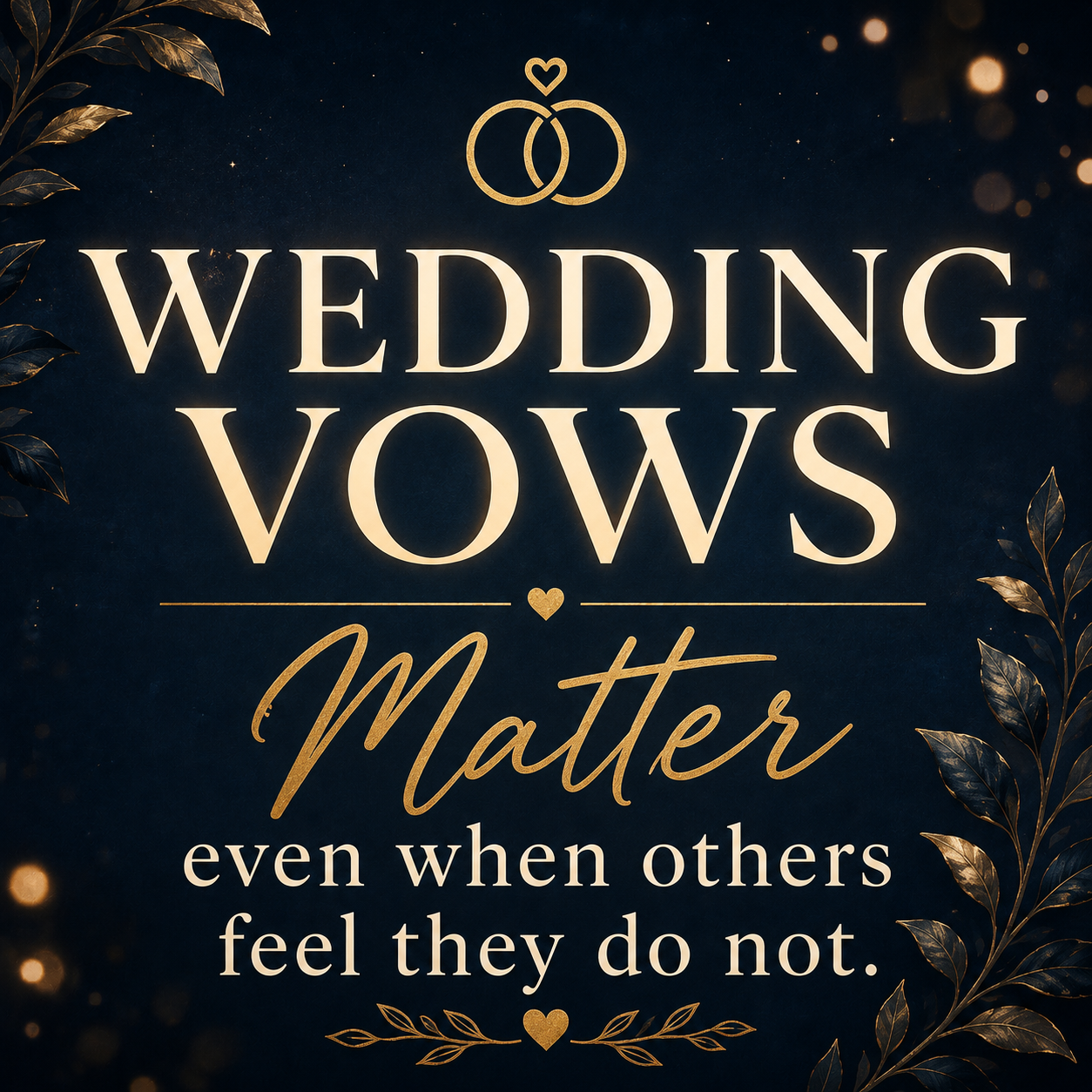The Sacred Weight of Wedding Vows