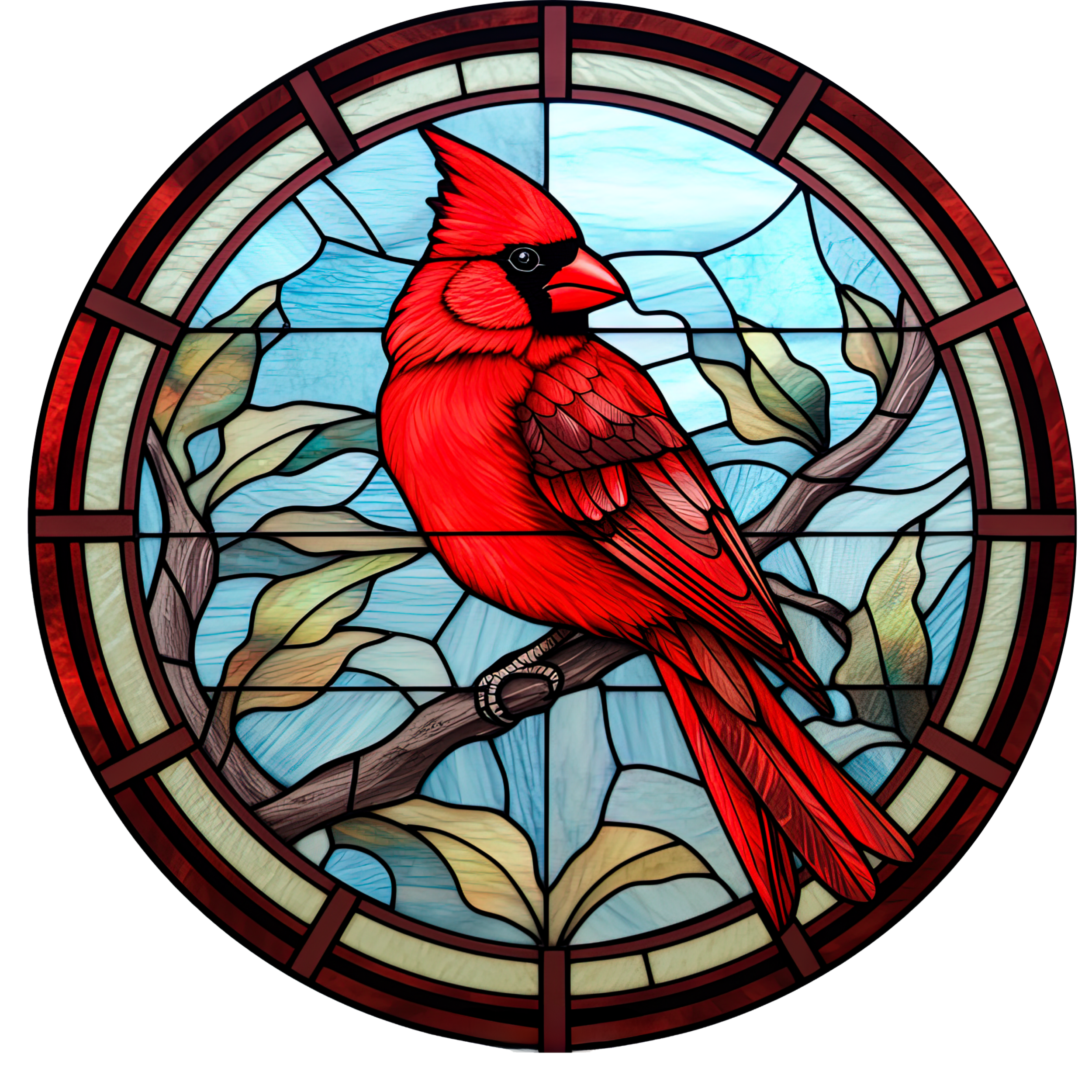 8" Red Cardinal Wind Spinner