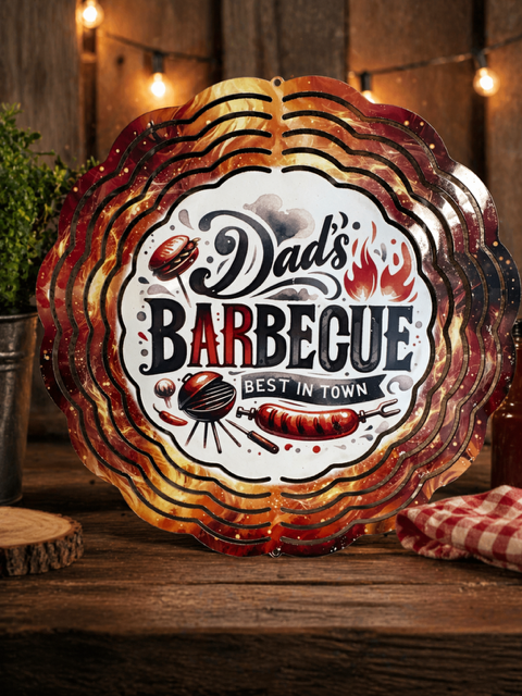 8 " Dad's Barbecue Vintage Wind Spinner