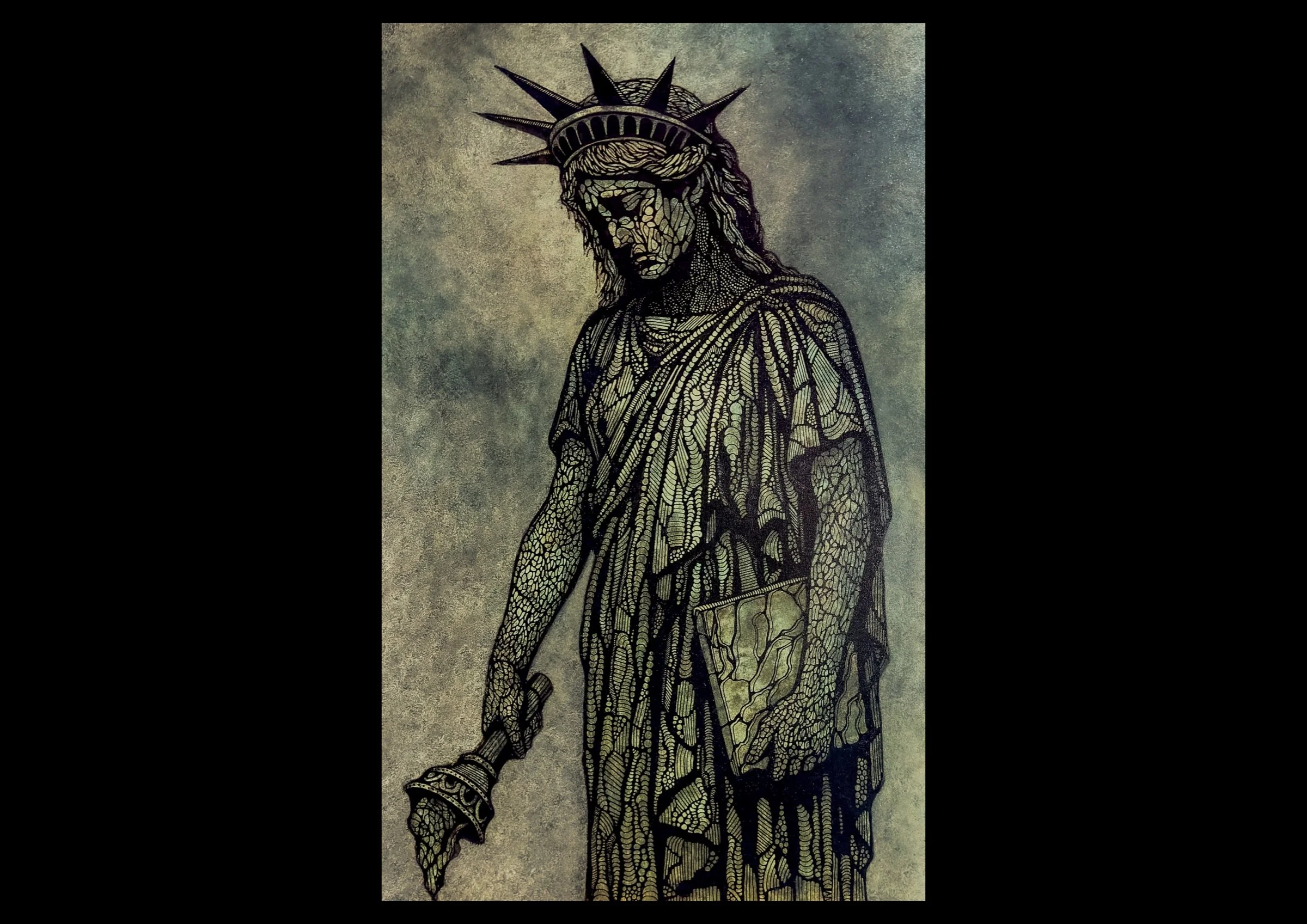 Neurolines statue of liberty by artist nichole montgomery