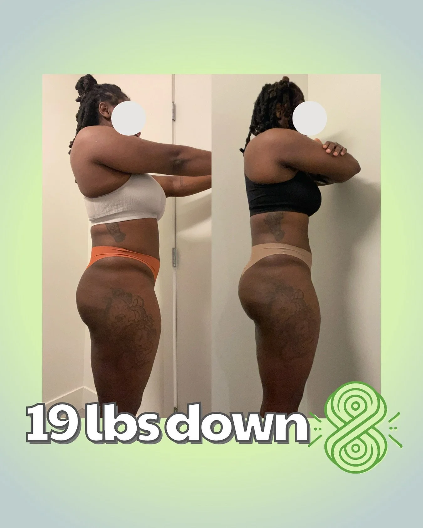 A little 6 month transformation here with my girl Shaila! 

When she came in in January, she was feeling a little lost when it came to her fitness journey.

She had injured her back the year prior and found herself lacking confidence and stuck in an 
