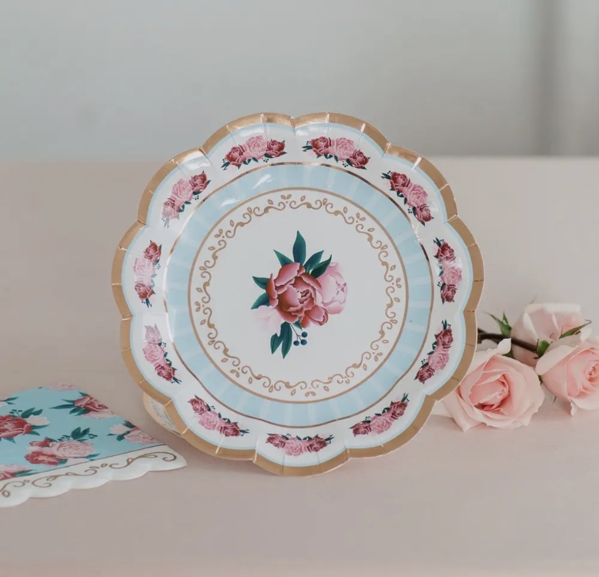 Small Modern Floral Plates